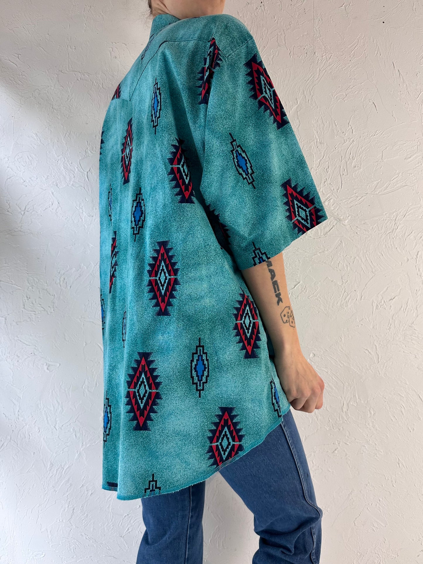 90s 'Wrangler' Western Button Up Shirt / Large