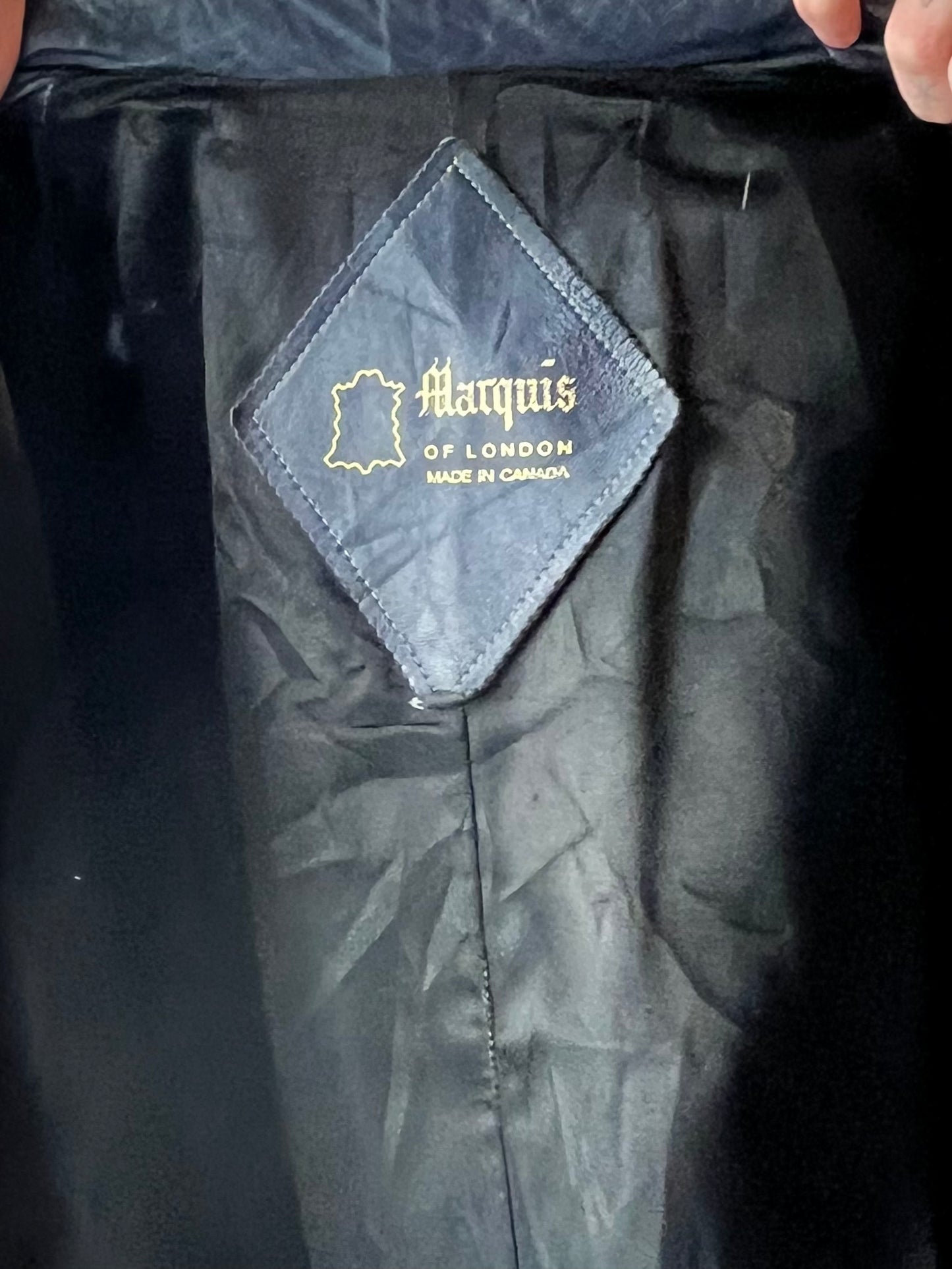 70s ‘Marquis’ Blue Leather Jacket / Medium