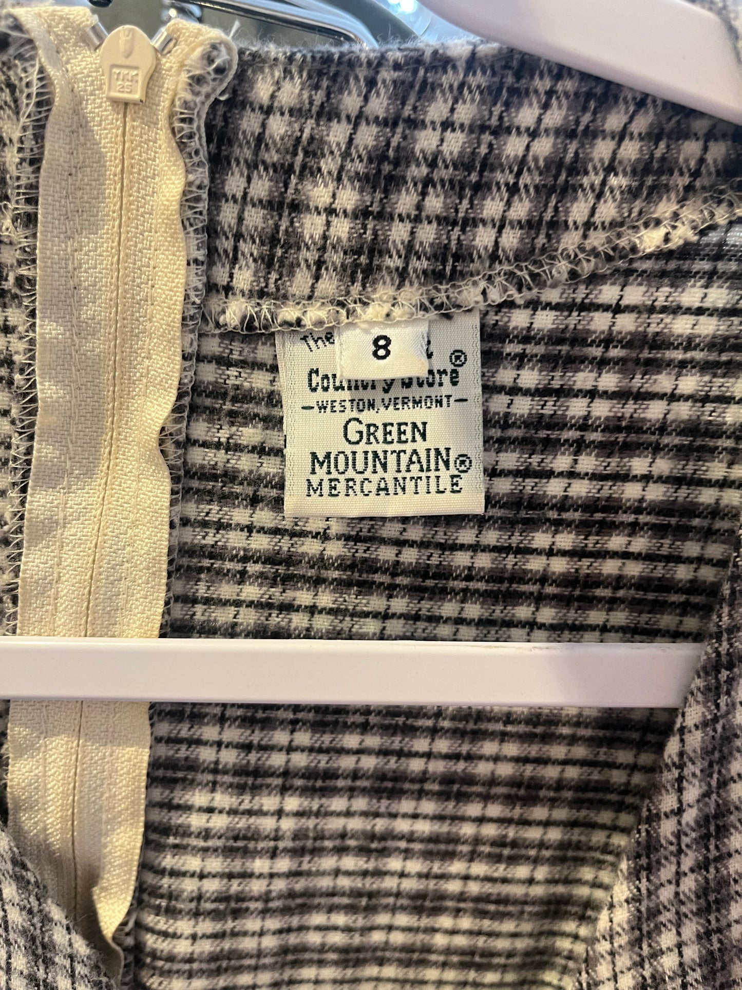 90s 'Vermont Country Store' Flannel Plaid Grungecore Long Sleeve Dress / Medium