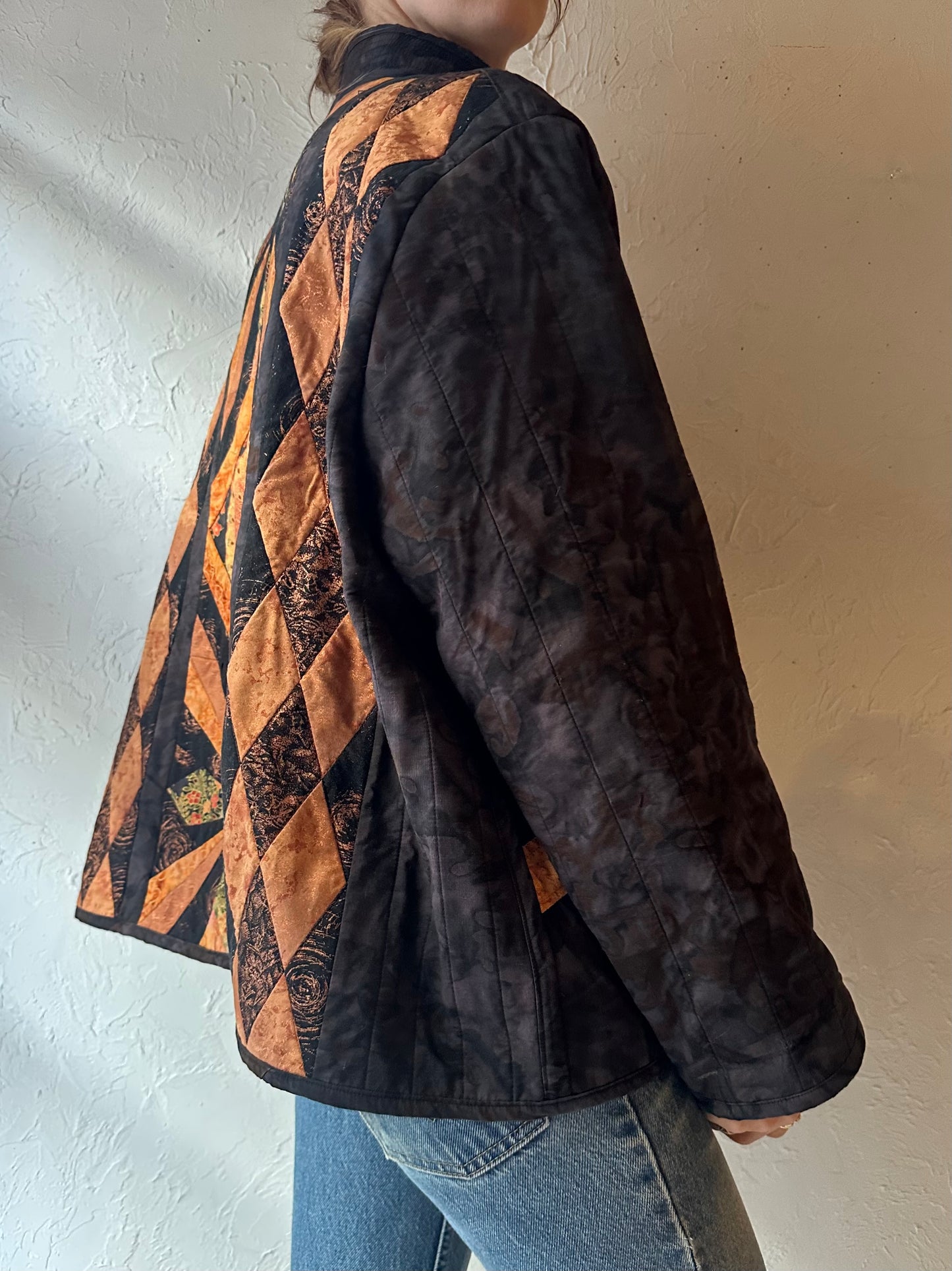 Vintage Handmade Quilted Jacket / Medium