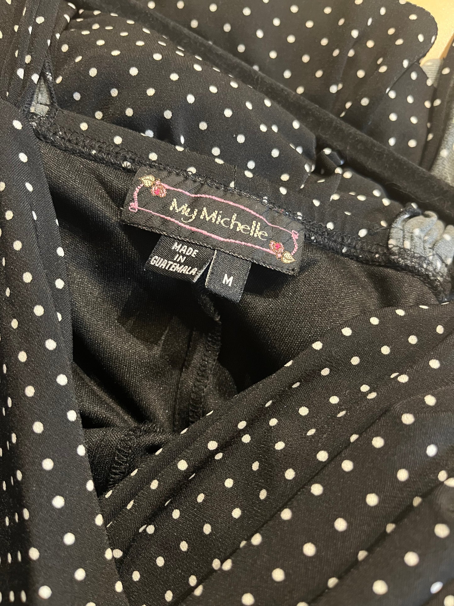 Y2k 'My Michelle' Black Polka Dot Mini Dress / Medium