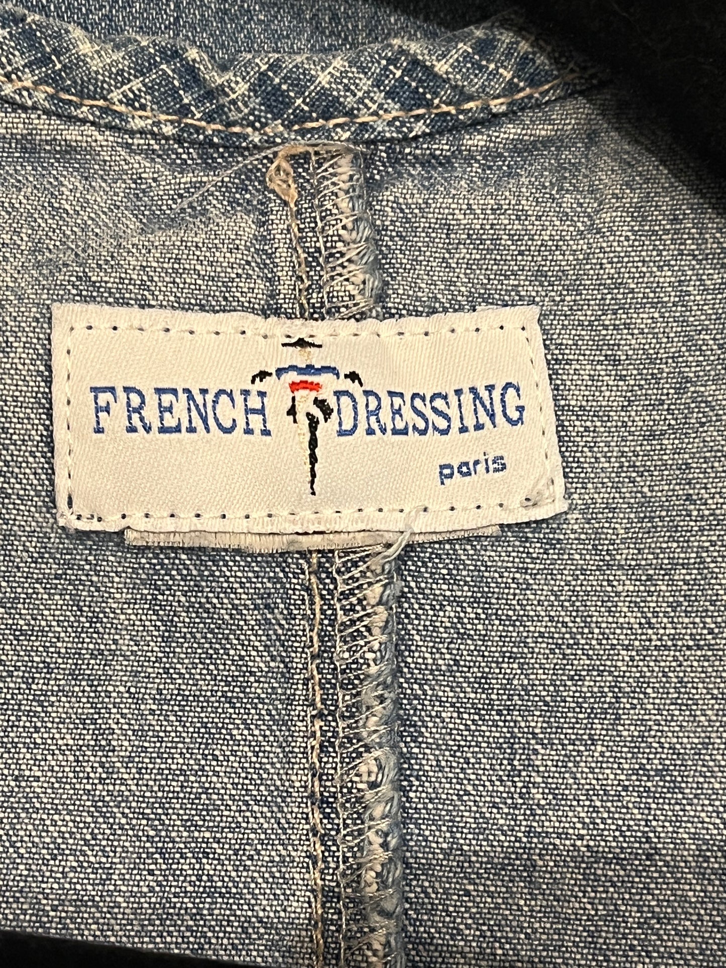 90s 'French Dressing' Denim Dress / Medium