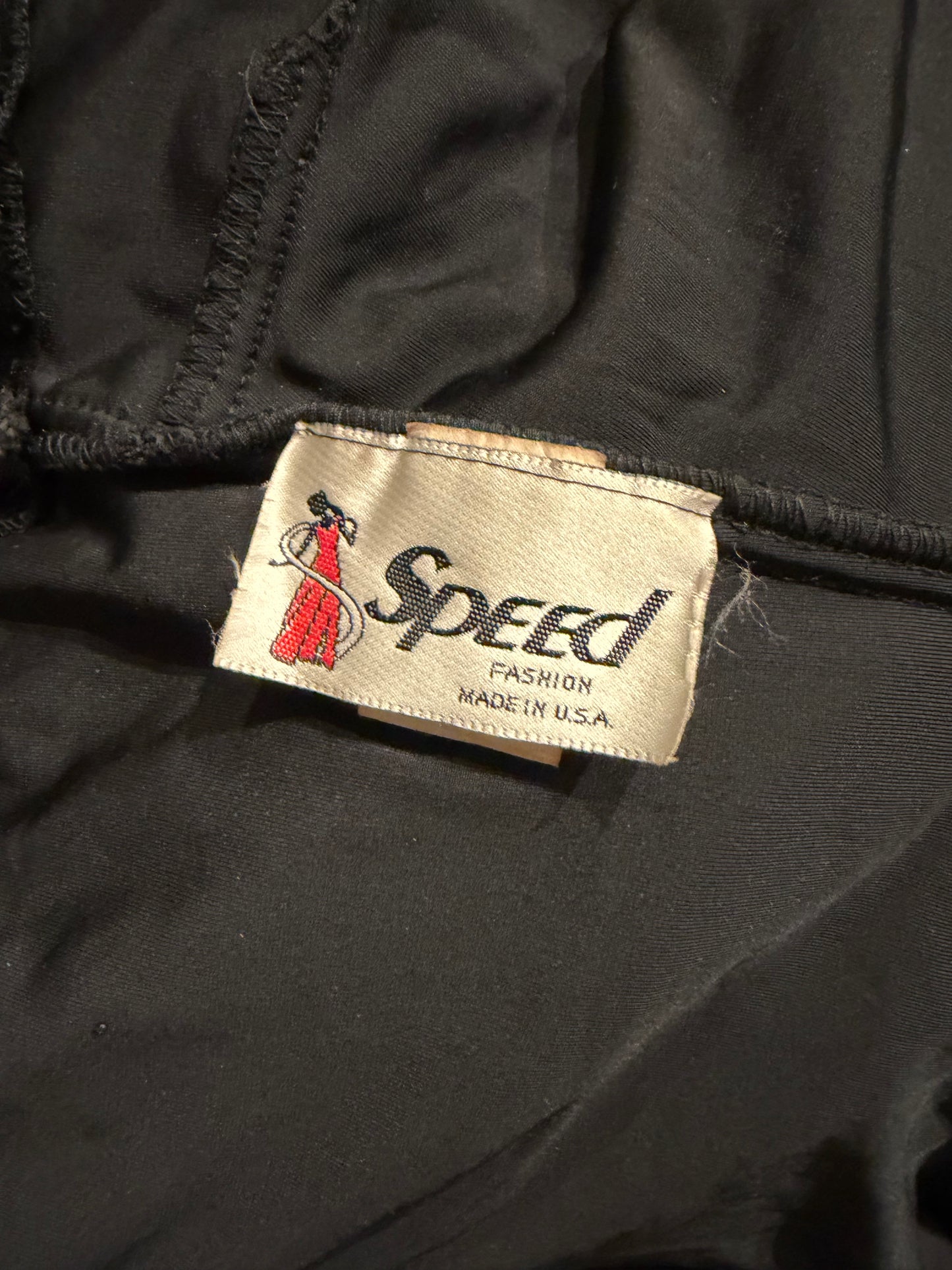 90s 'Speed' Black Velvet Dress / Small