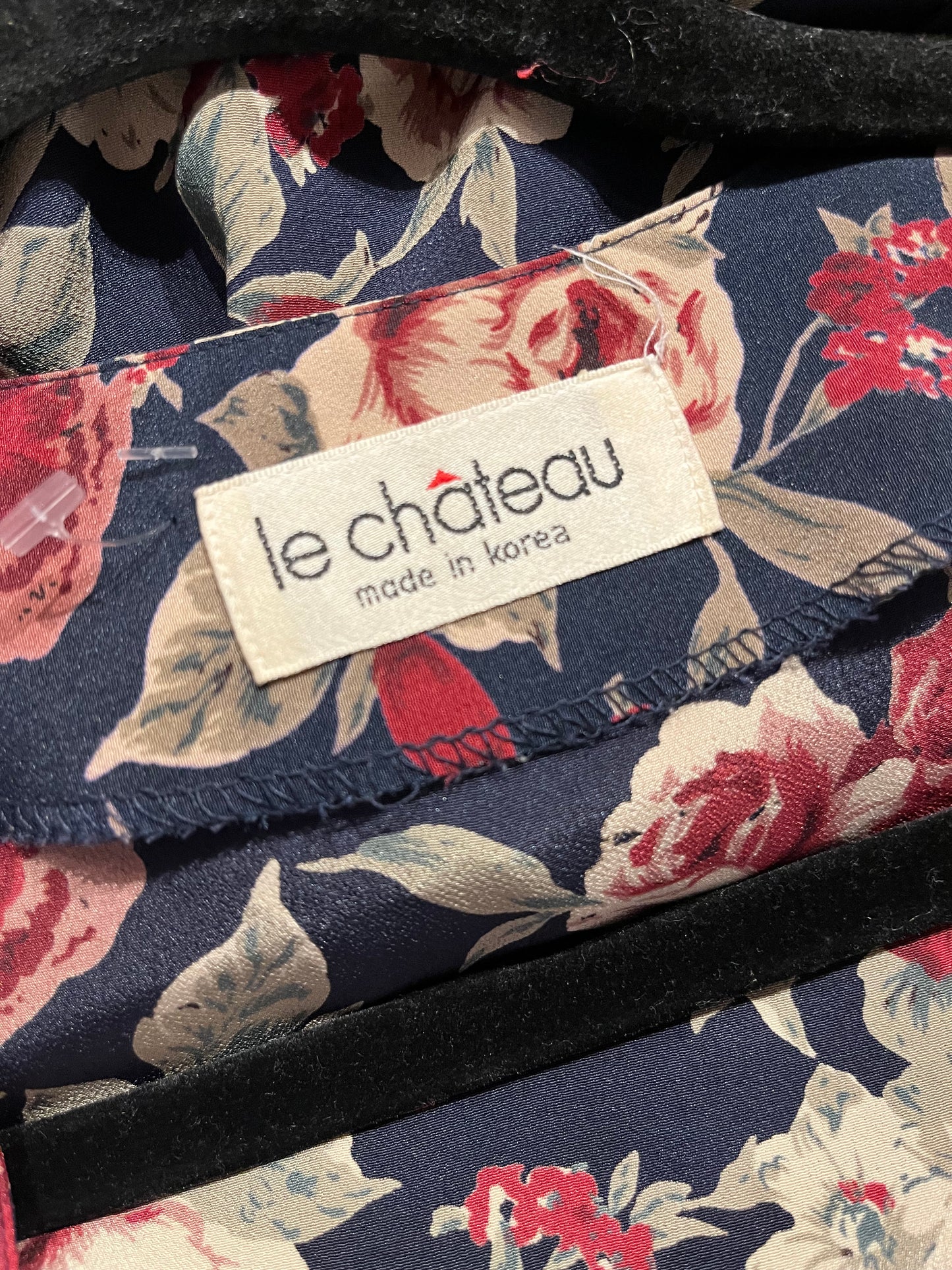 90s 'Le Chateau' Floral Print Maxi Dress / Medium