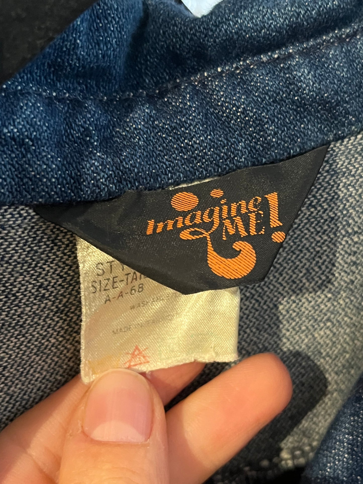 70s ‘Imagine Me’ Collared Denim Dress / Large