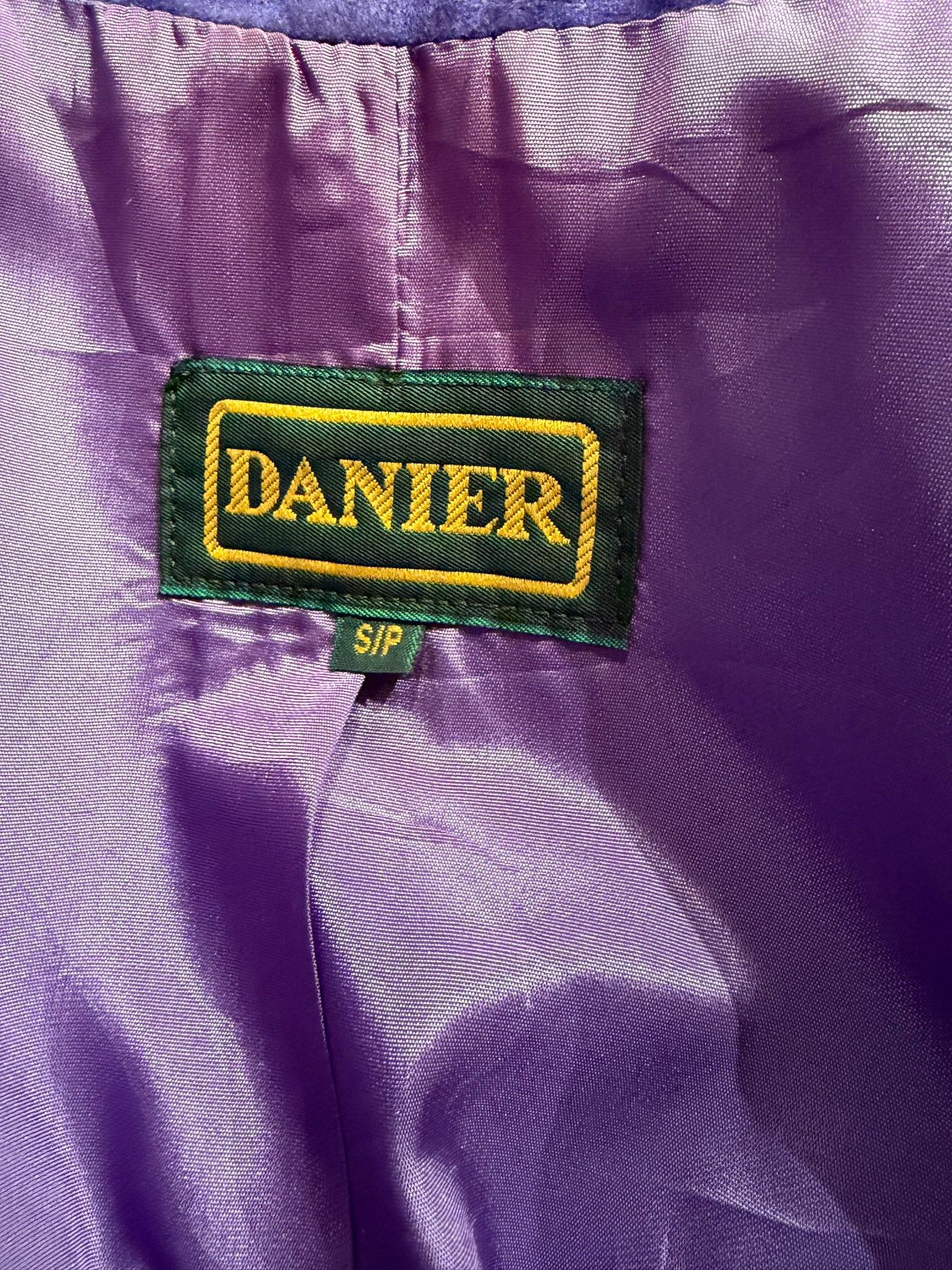 90s 'Danier' Purple Suede Dress / Small