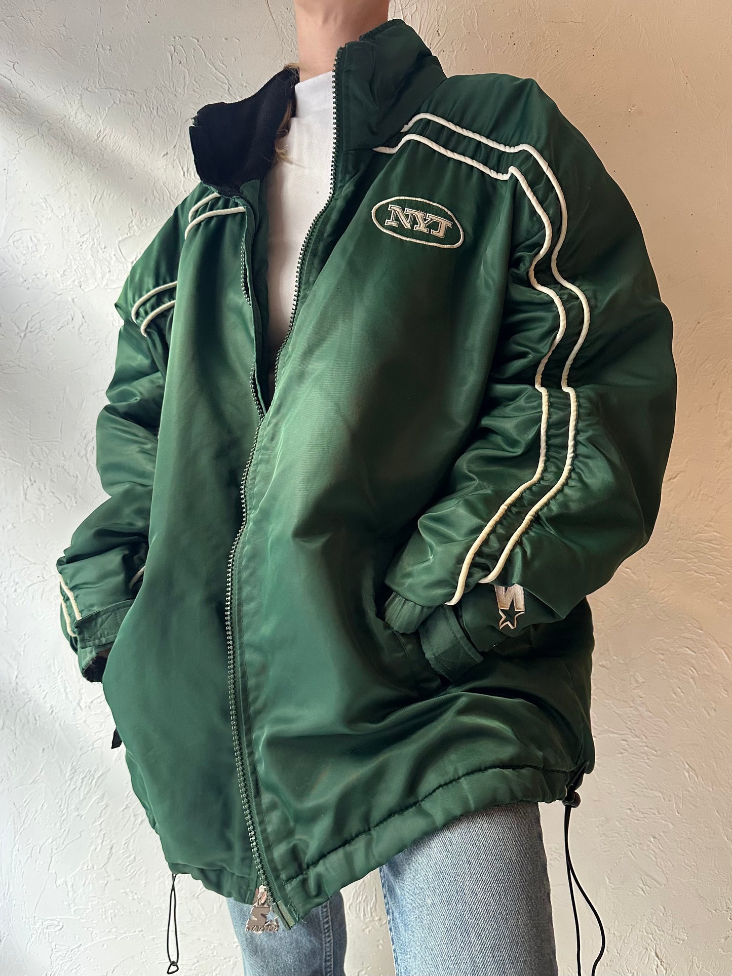 90s 'NYJ Jets' Starter Jacket / XL