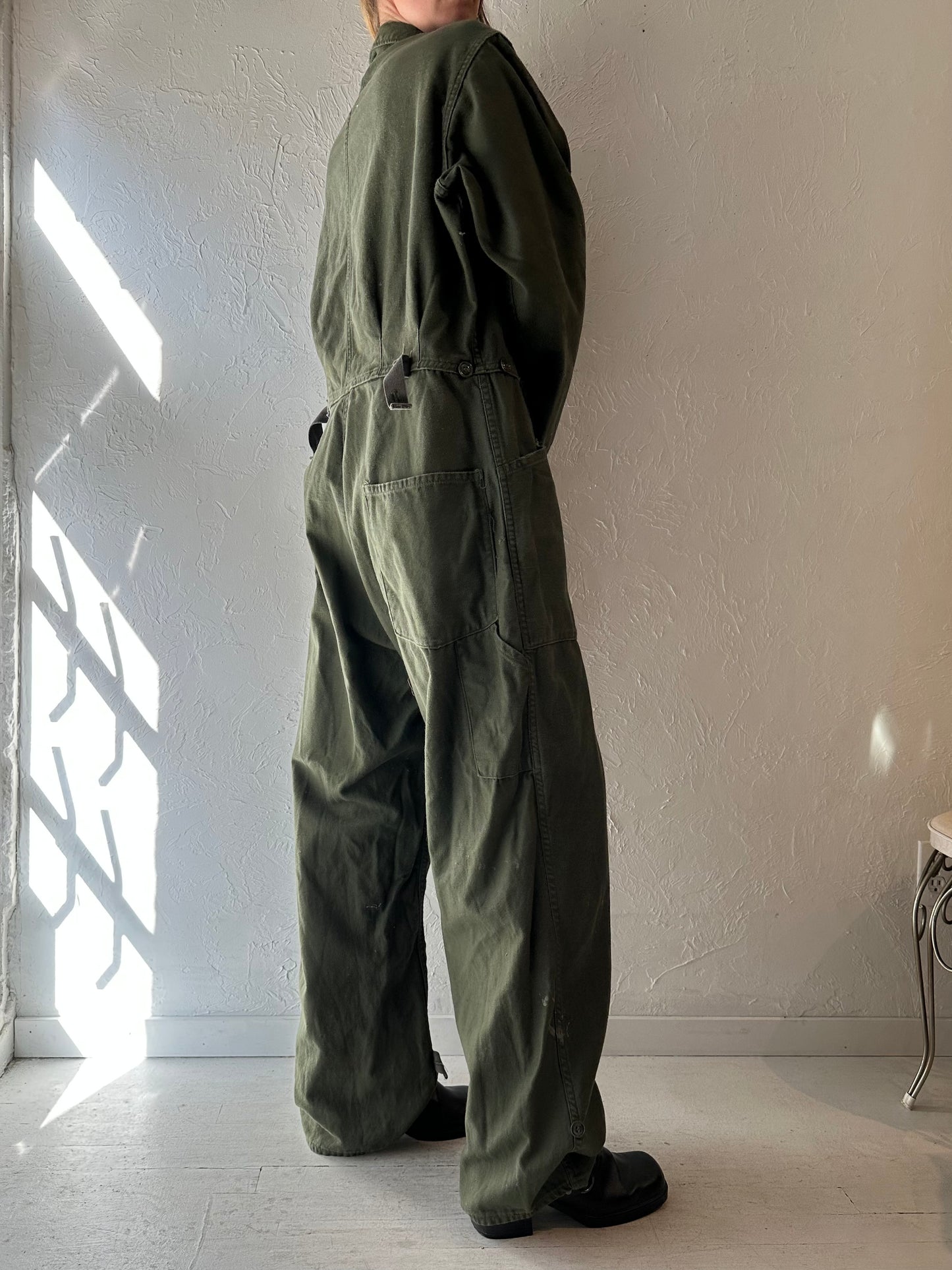 Vintage Authentic Army Jumpsuit / Large
