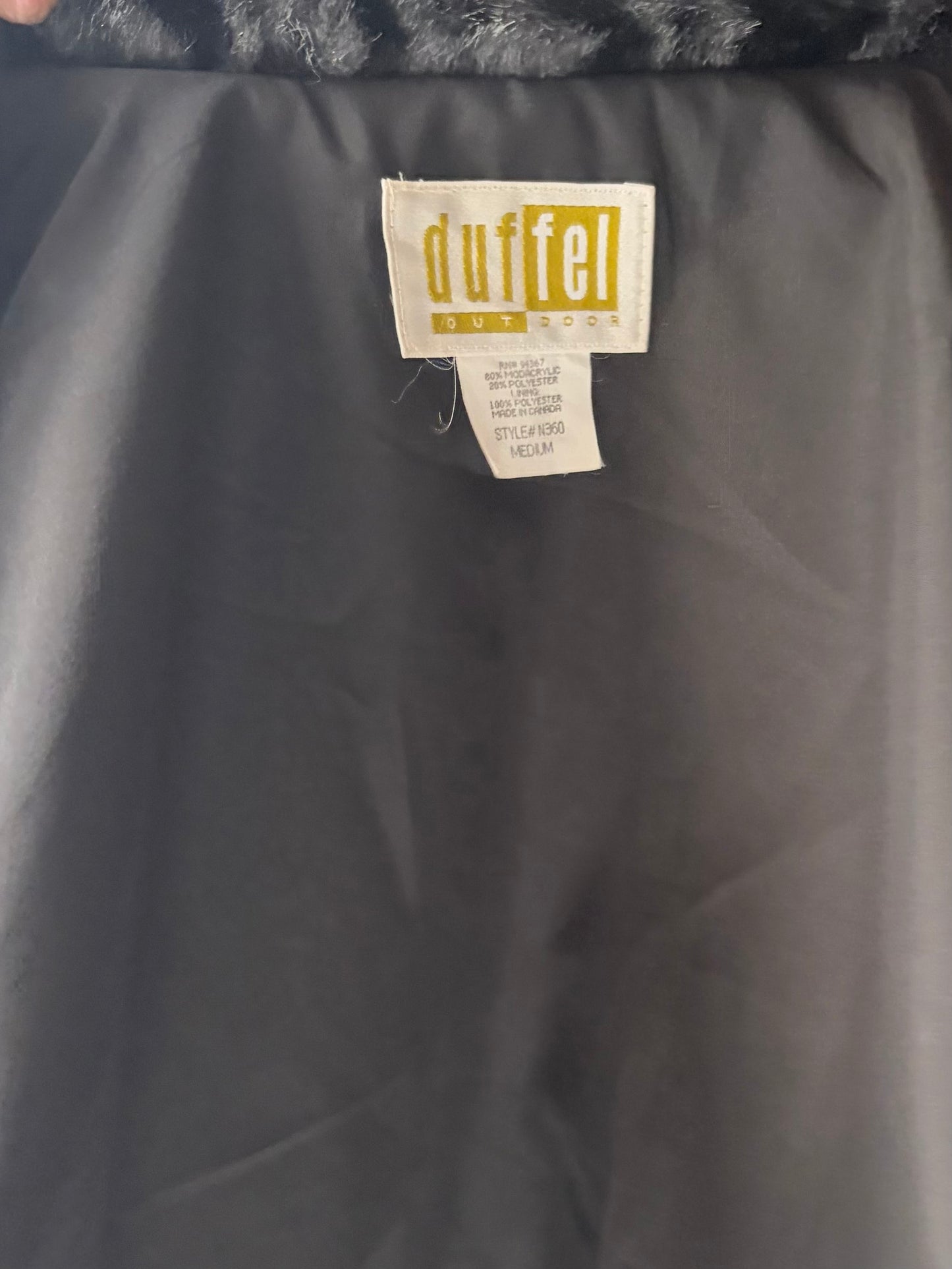 90s 'Duffel' Faux Fur Vest / Medium