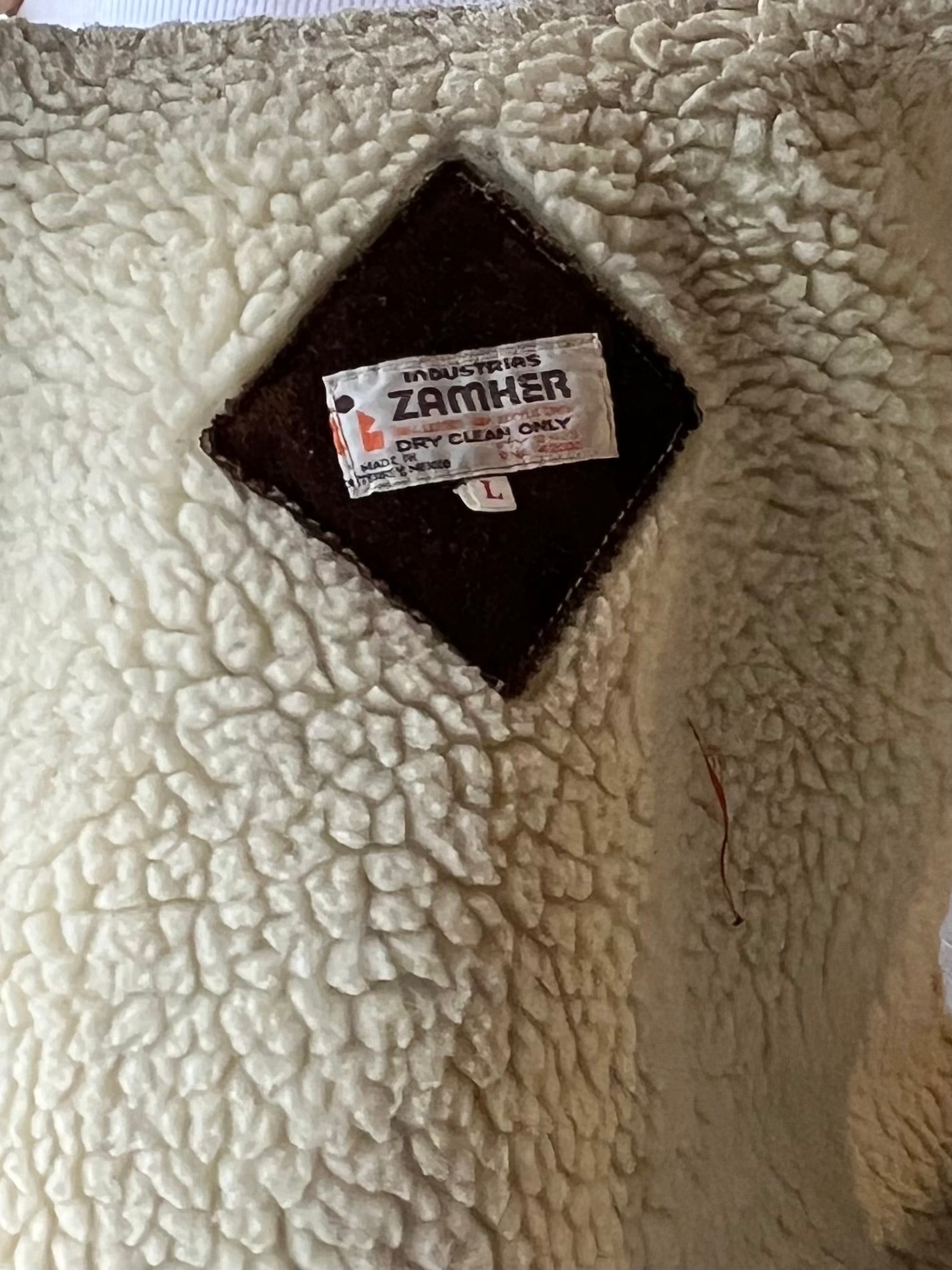 70s ‘Zamher’ Suede Shearling Lined Vest / Large