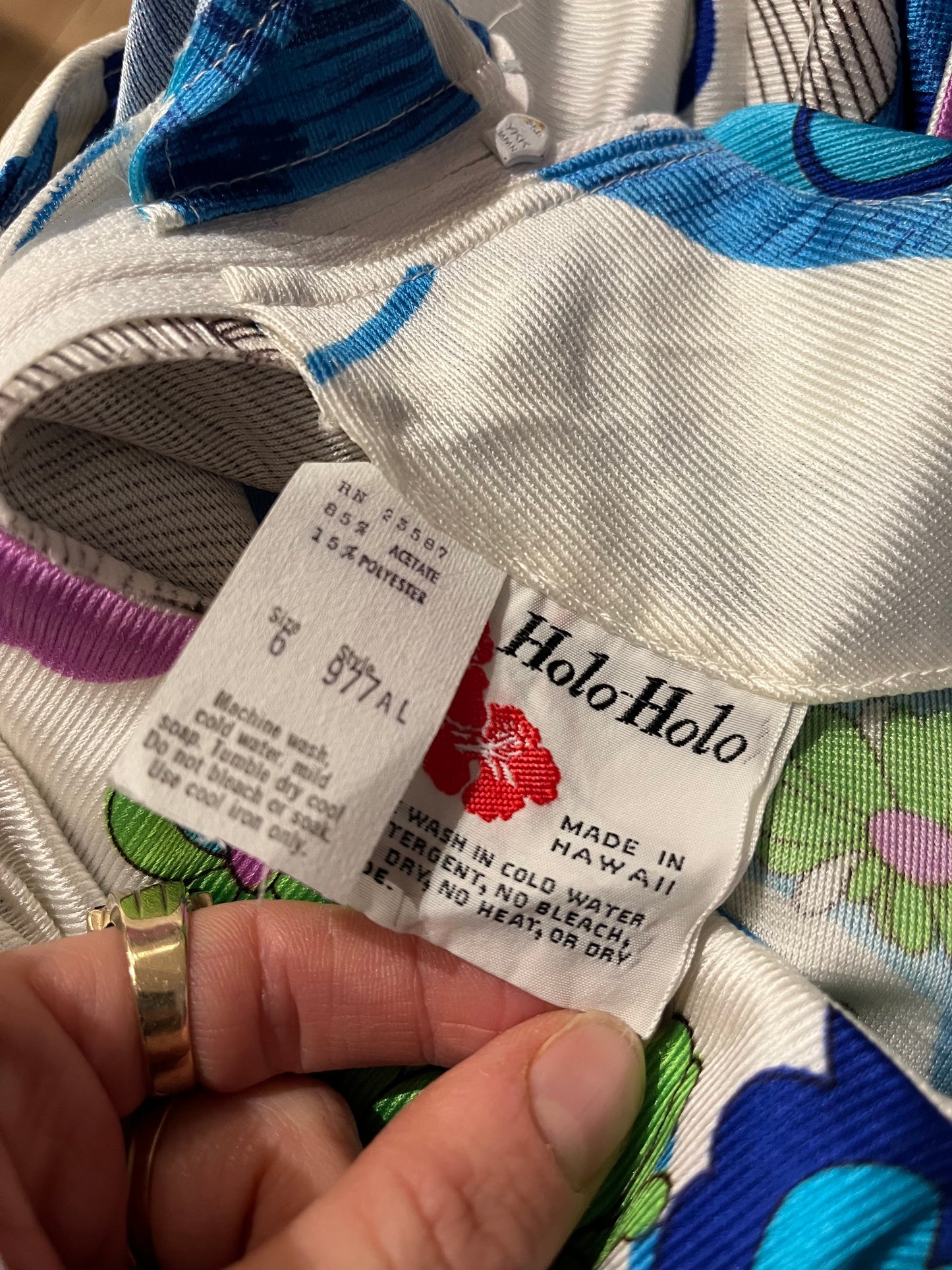 70s 'Holo Holo' Floral Maxi Dress / Small