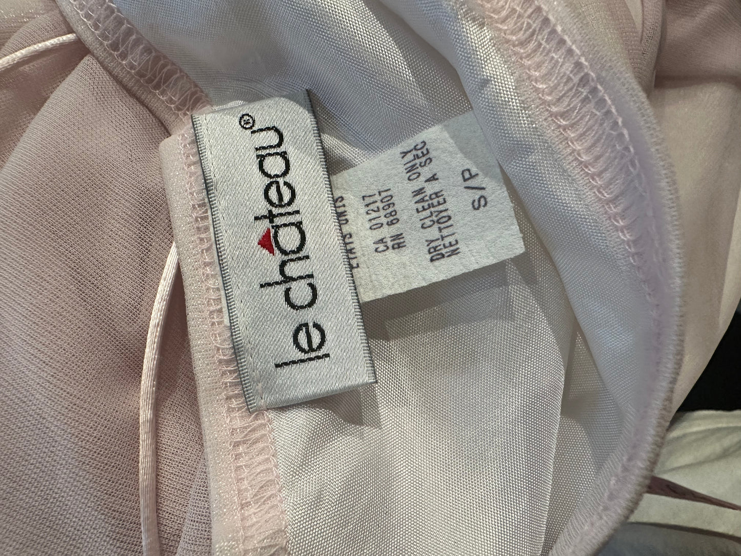 90s ‘Le Chateau’ Pale Pink Formal Dress / Small