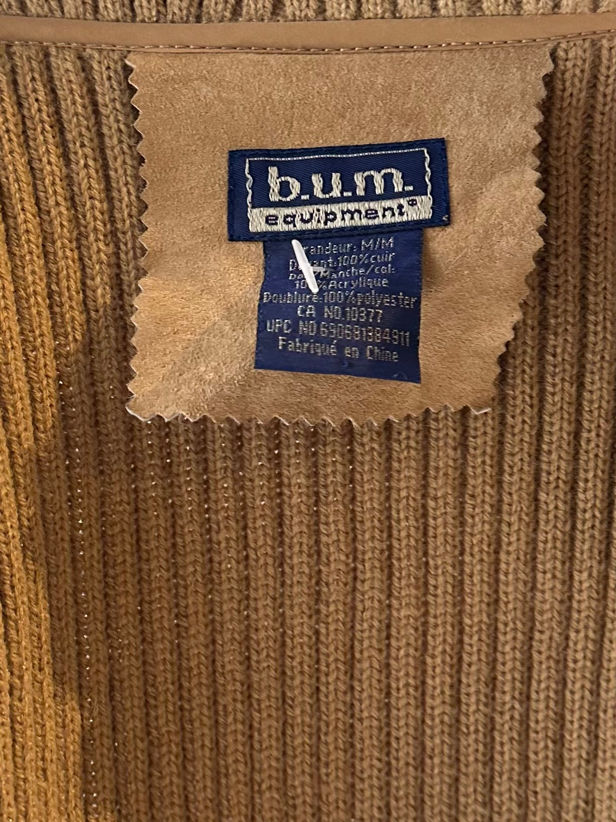 90s ‘BUM’ Beige Knit Jacket / Medium