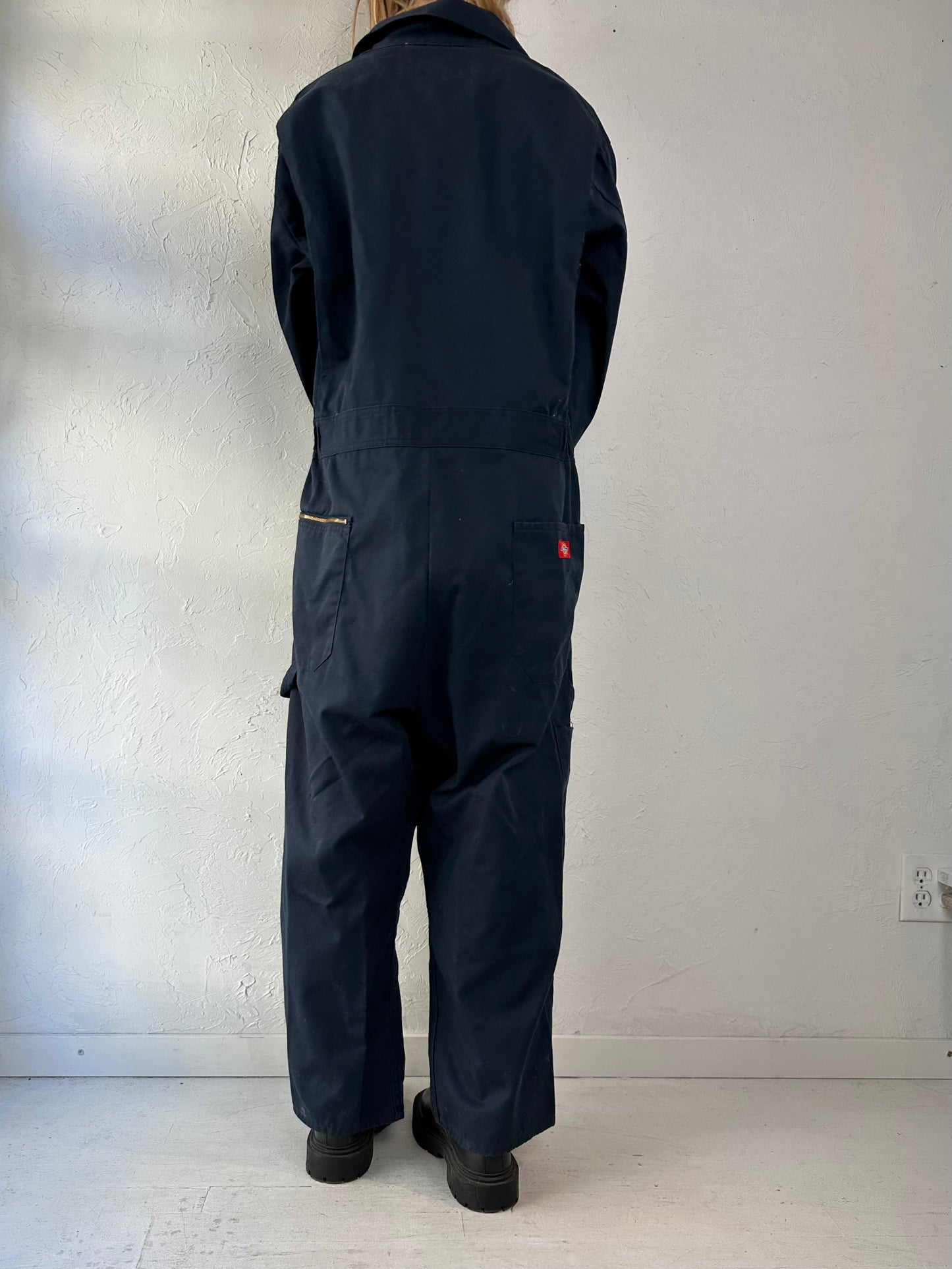 Y2k 'Dickies' Navy Blue Boiler Suit / Large