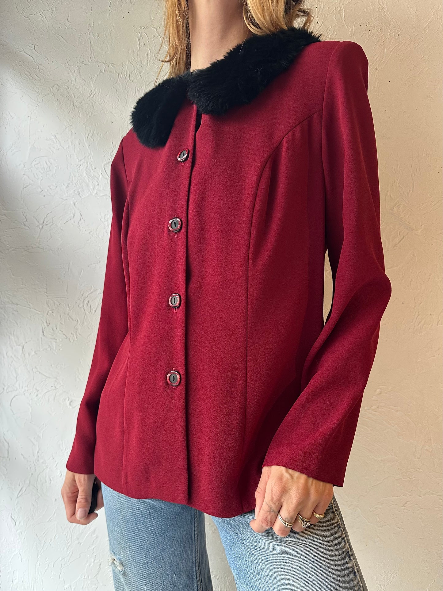90s ‘Jessica’ Red Jacket / Medium