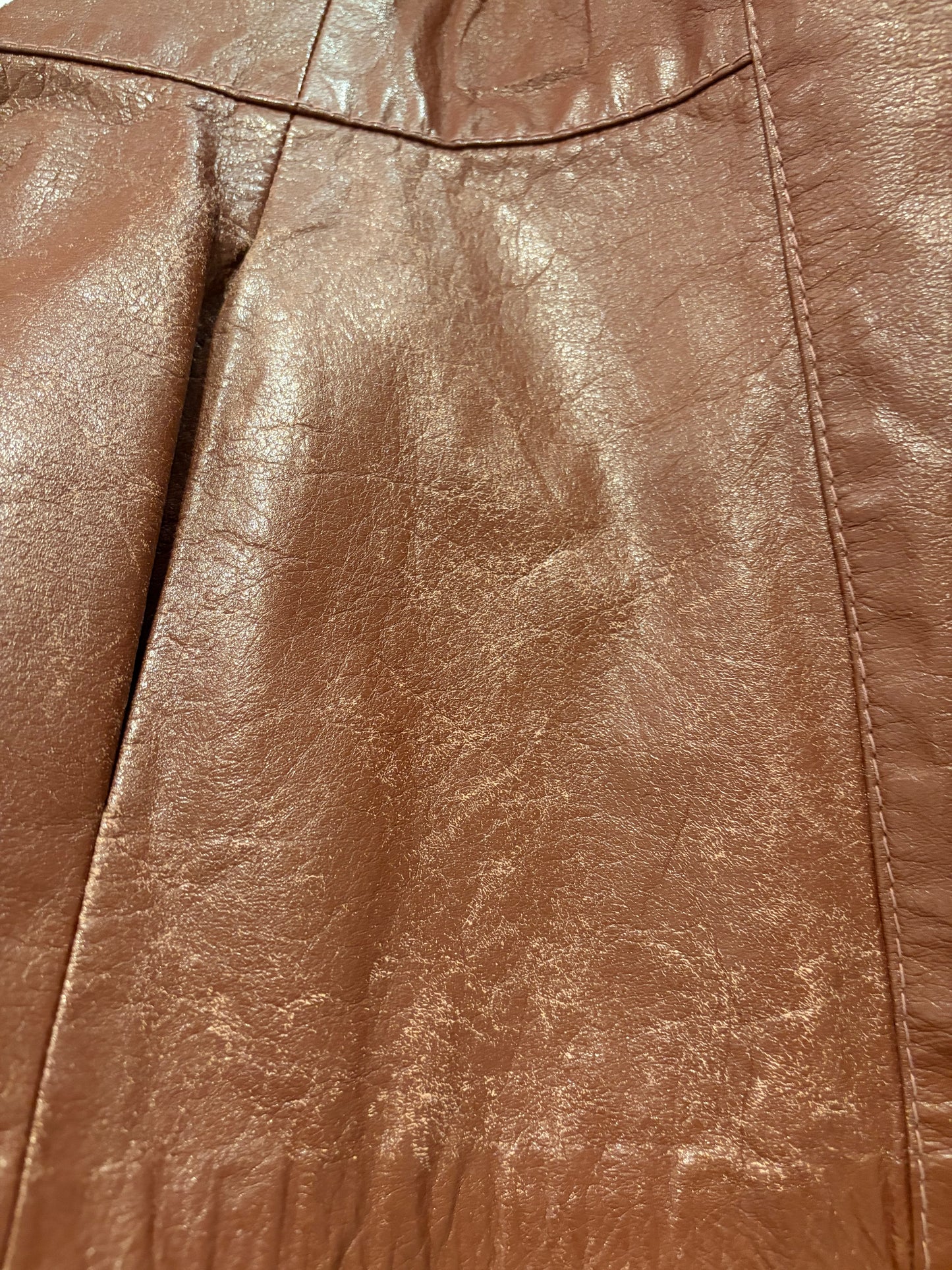 70s 'Western Originals' Brown Leather Jacket / Small
