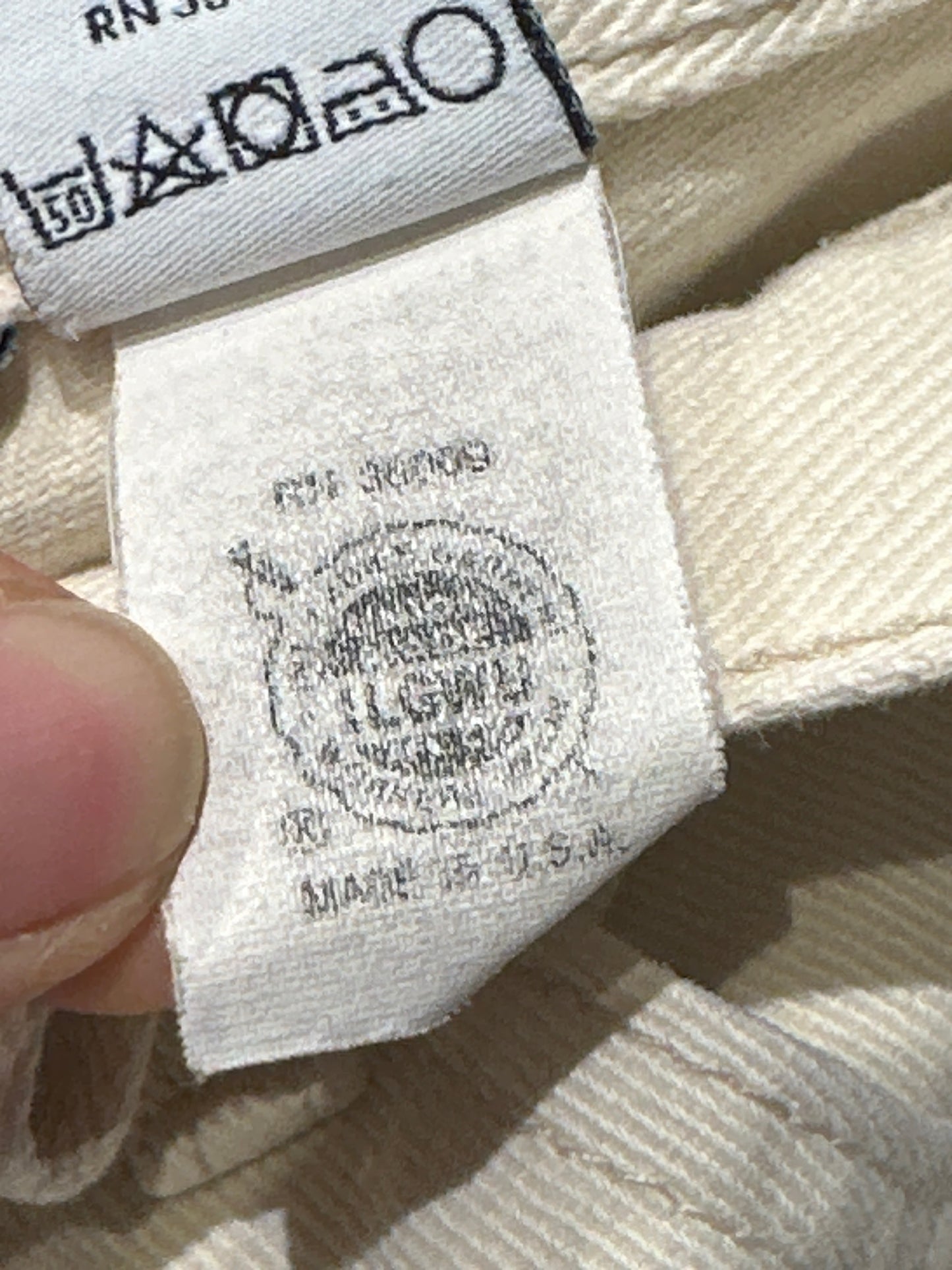90s ‘Calvin Klein’ Cream Jeans / Union Made / Small