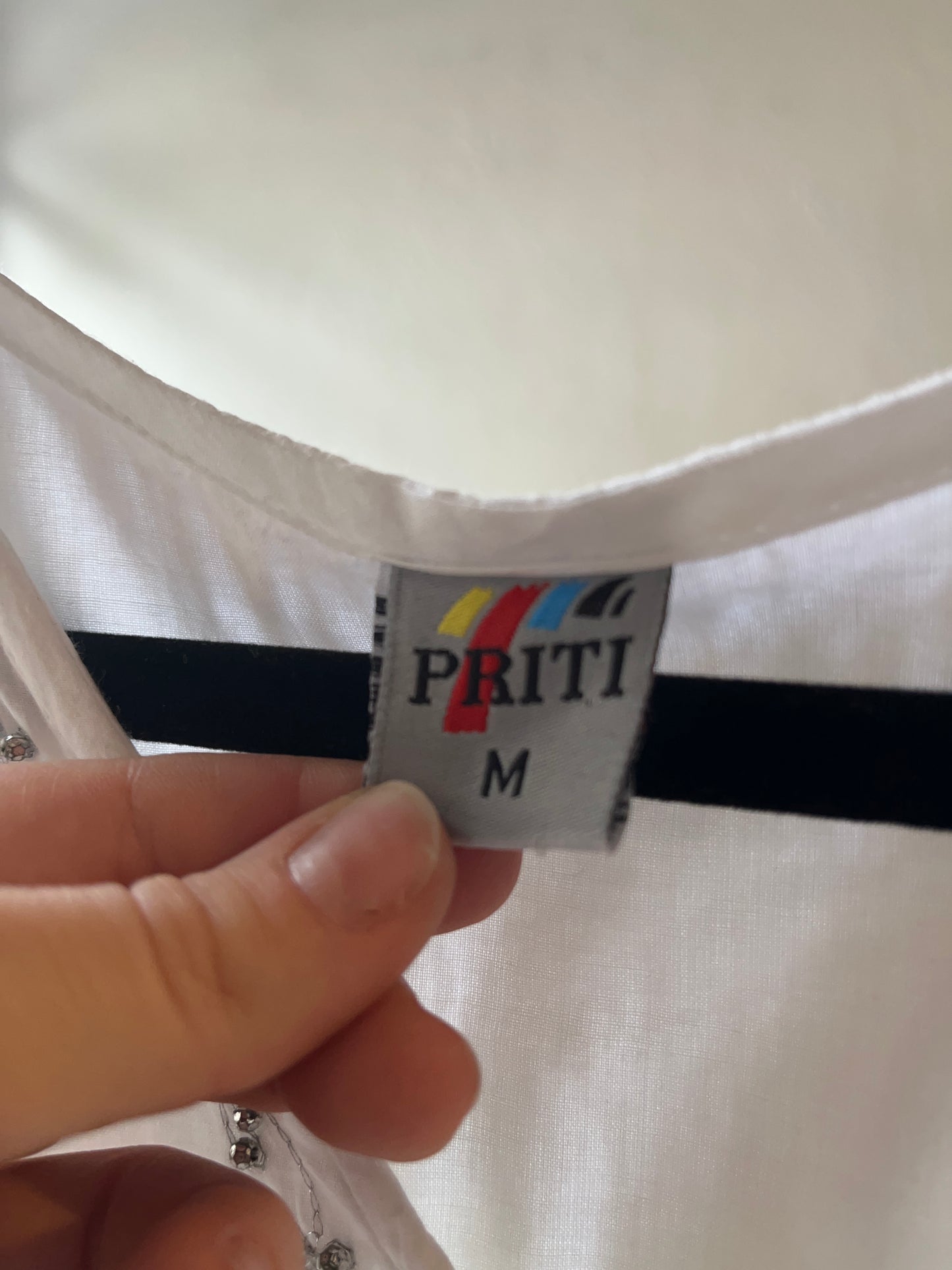 Y2k 'Priti' White Embellished Dress / Medium