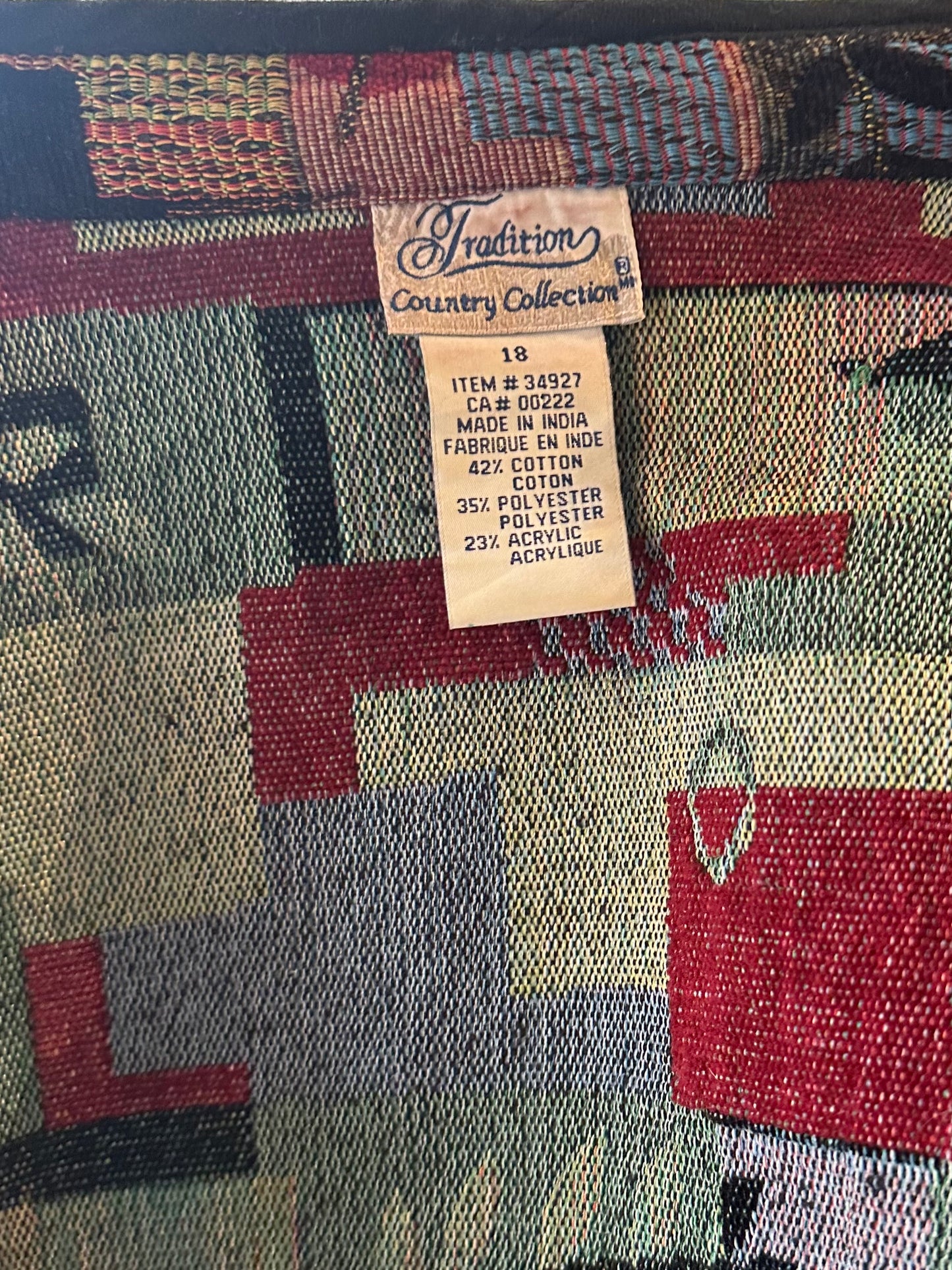 90s 'Traditions' Tapestry Jacket / XL