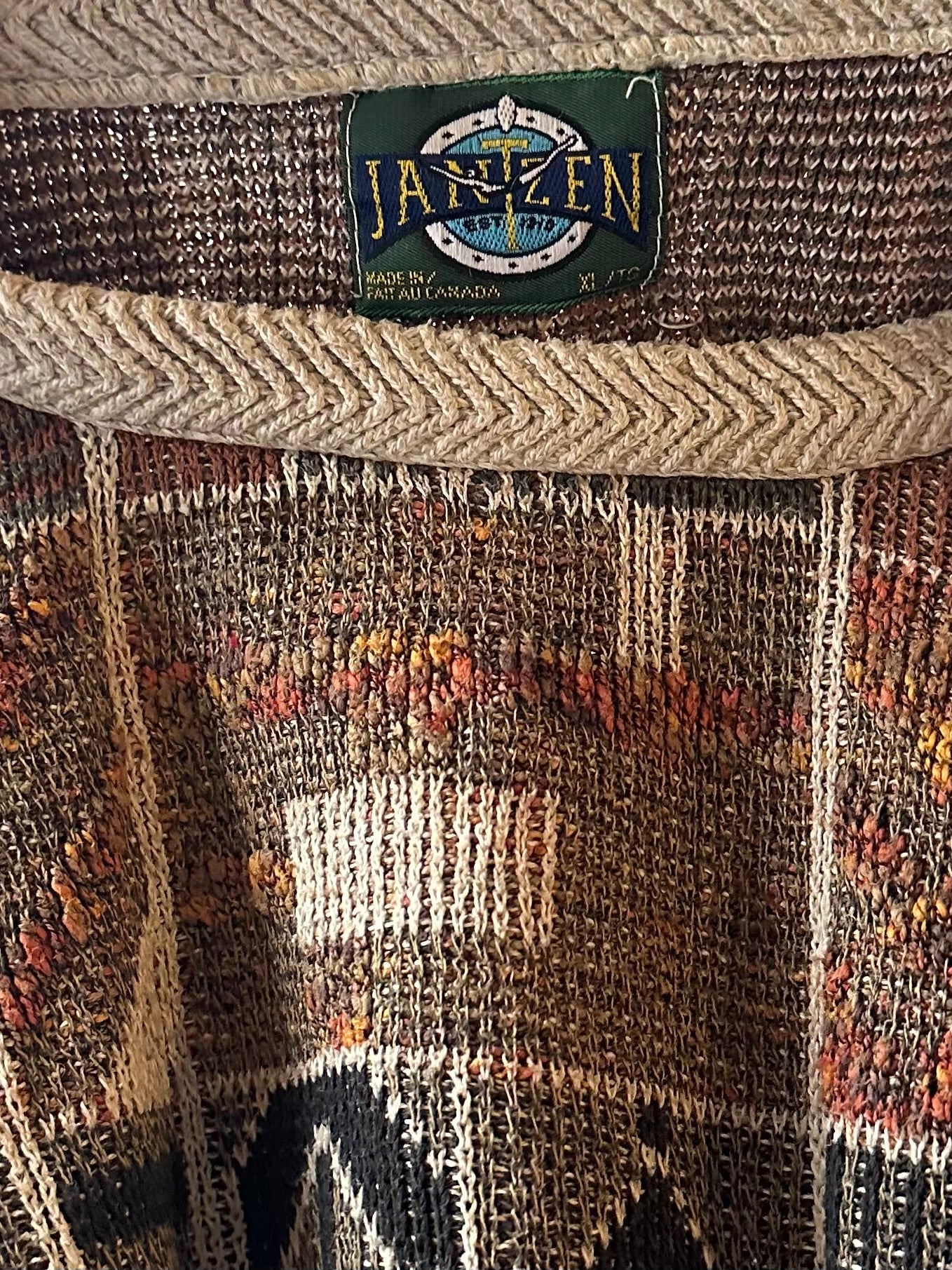 90s 'Jantzen' Grandpa Sweater / XL