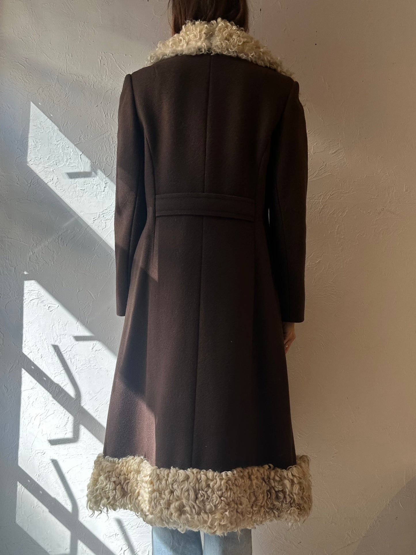 70s 'Willro' Brown Wool Penny Lane Coat / Medium