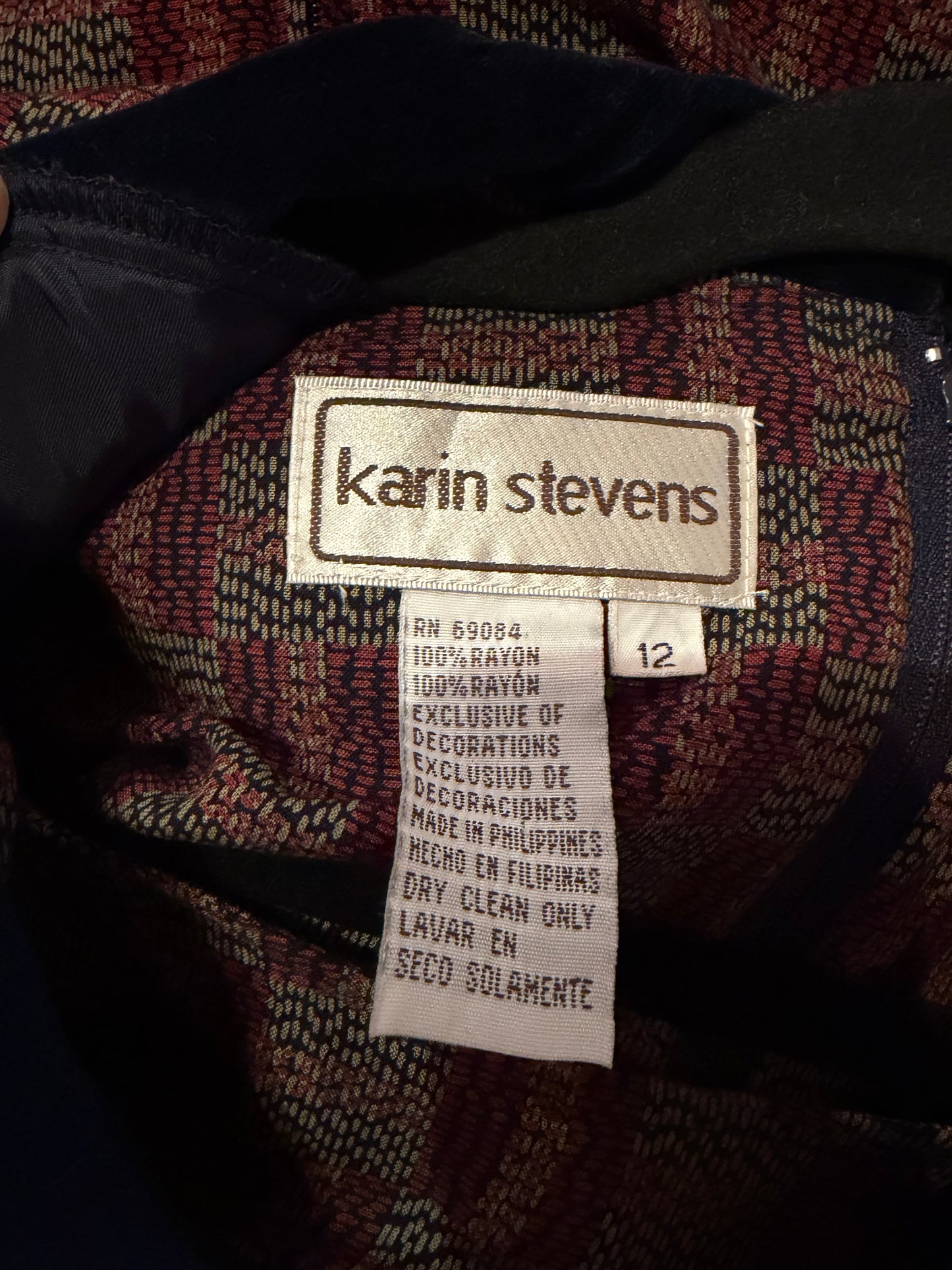 90s 'Karin Stevens' Dress / Medium - Large