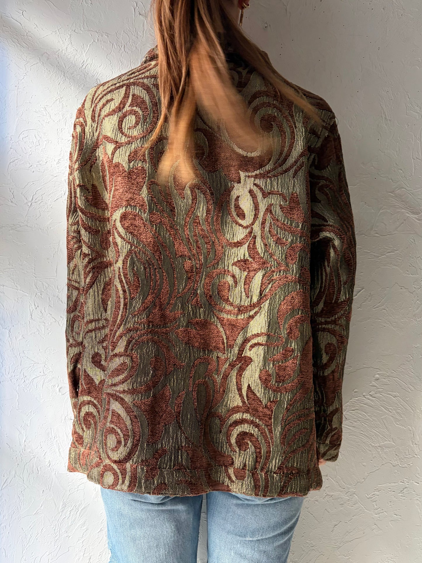 Vintage Brown Tapestry Jacket / Large