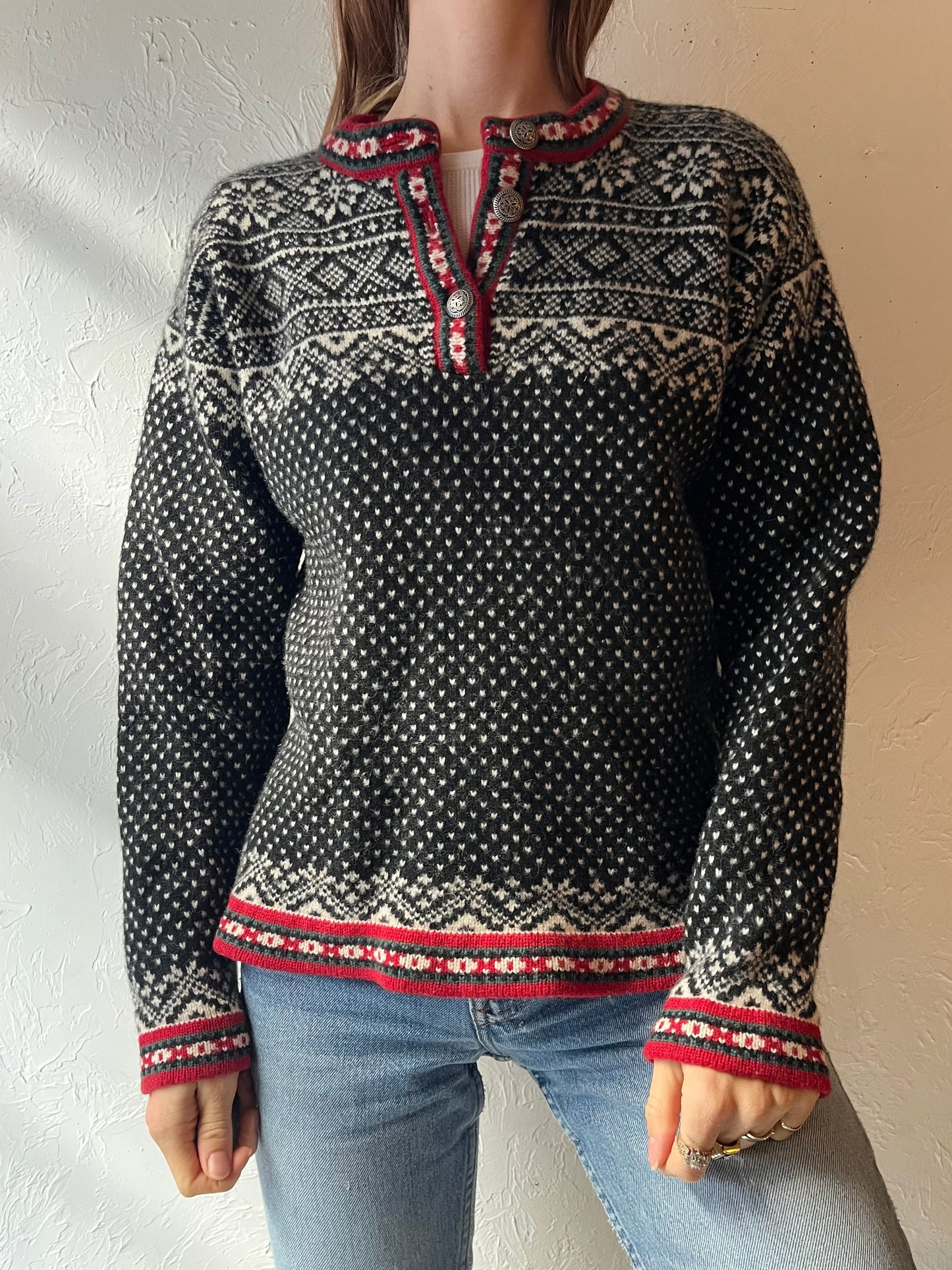 90s ‘LL Bean’ Nordic Wool Sweater / Medium