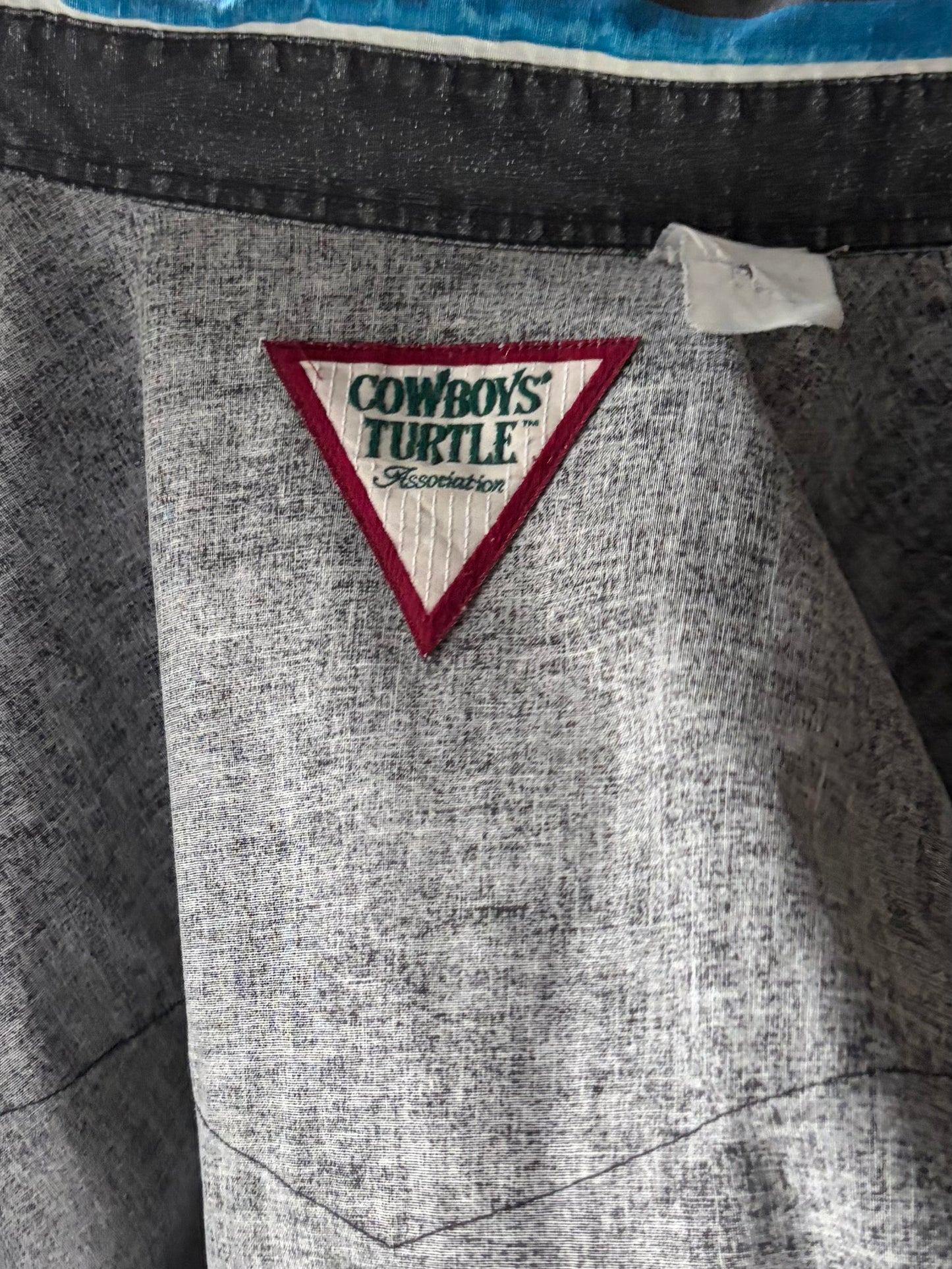 90s 'Cowboy Turtle' Thick Cotton Shirt / Large
