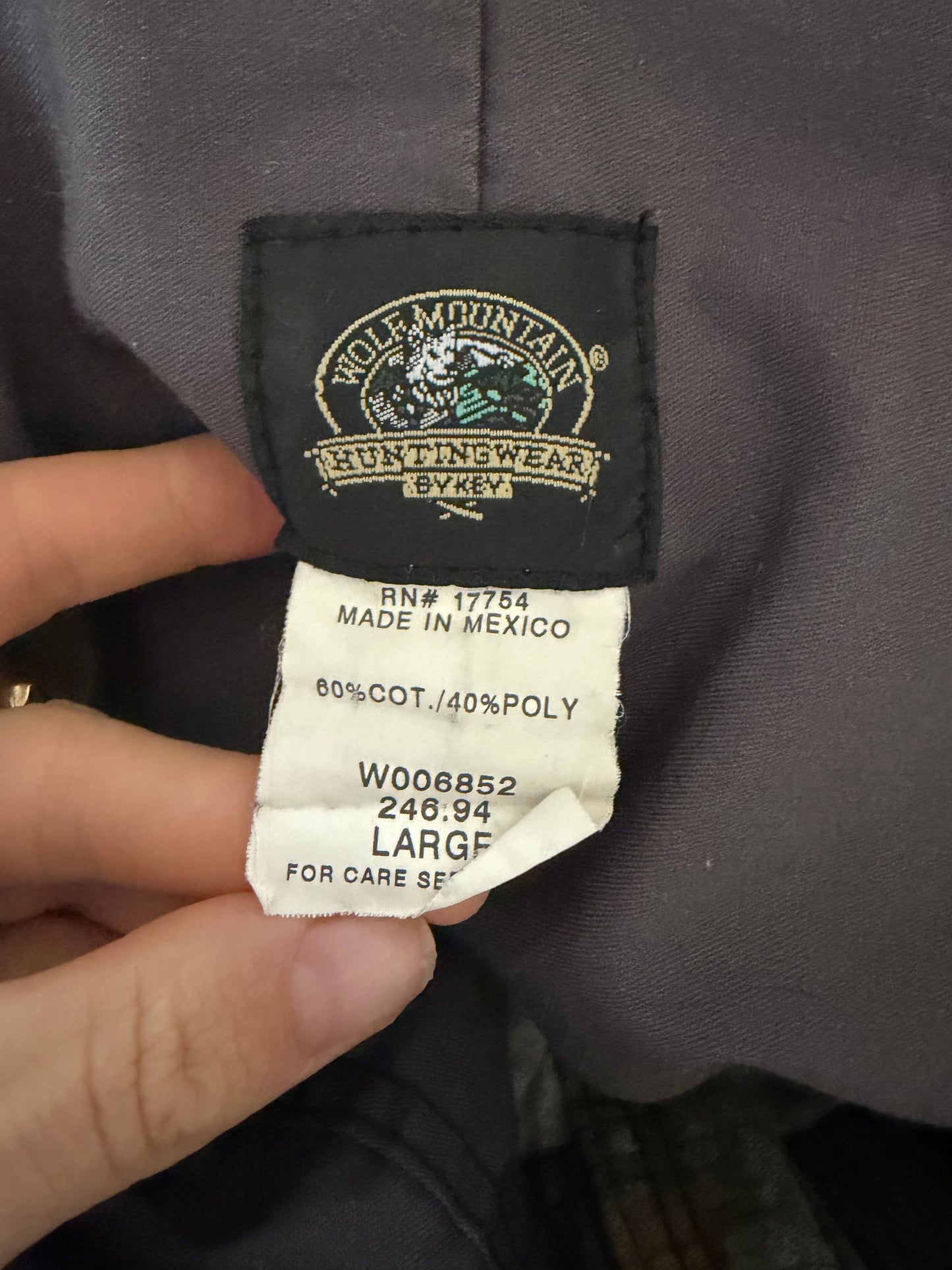 Y2k 'Key Wolf Mountain' Camouflage Hunting Overalls / Large