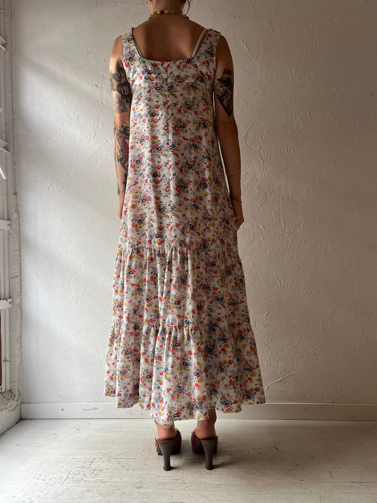 70s 'ImageRie' Floral Maxi Dress / Small