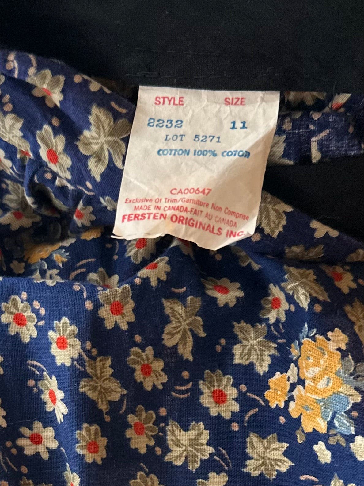 70s Floral Peasant Skirt / Small