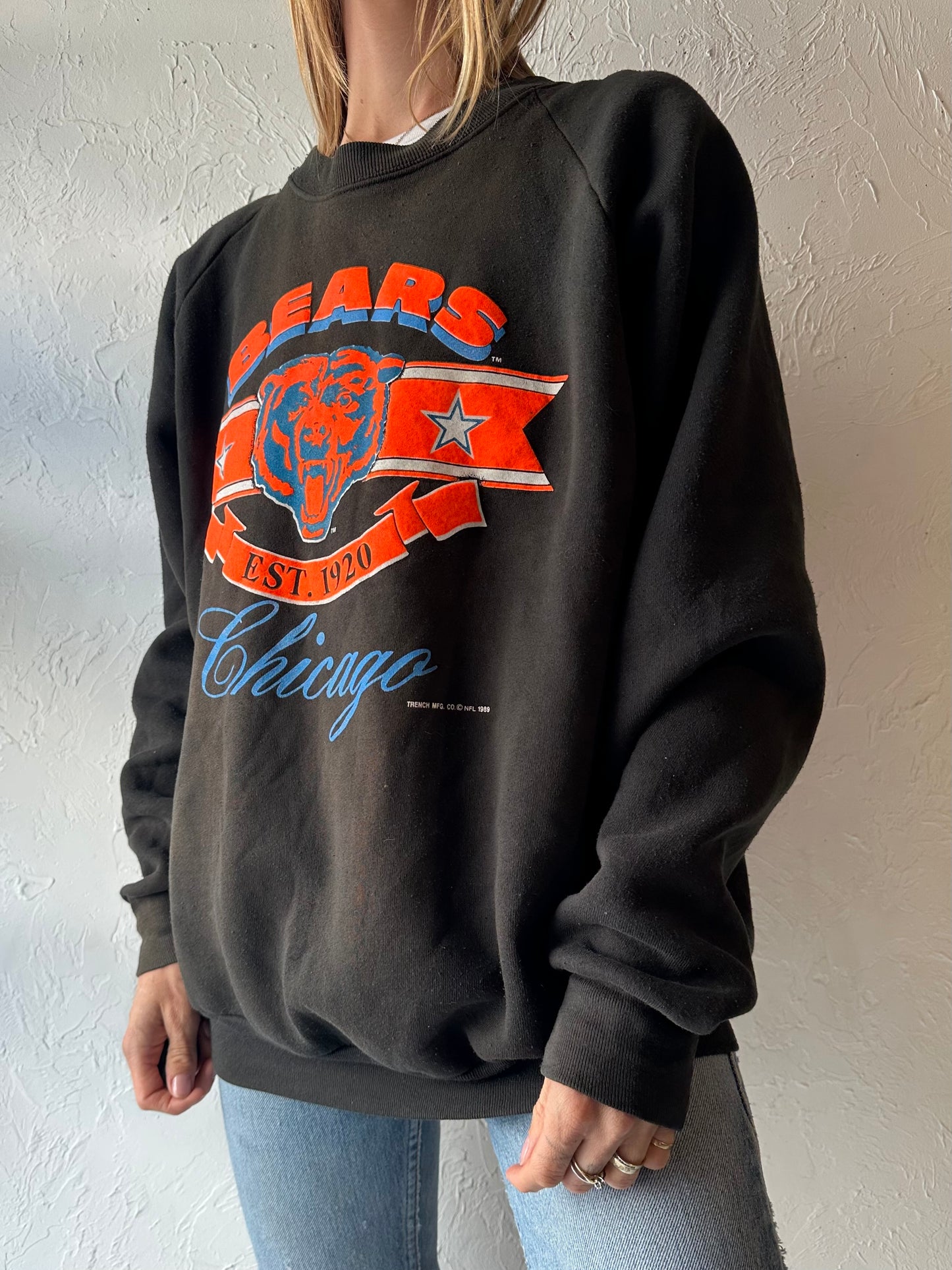 80s ‘Chicago Bears’ Crew Neck Sweatshirt / XL