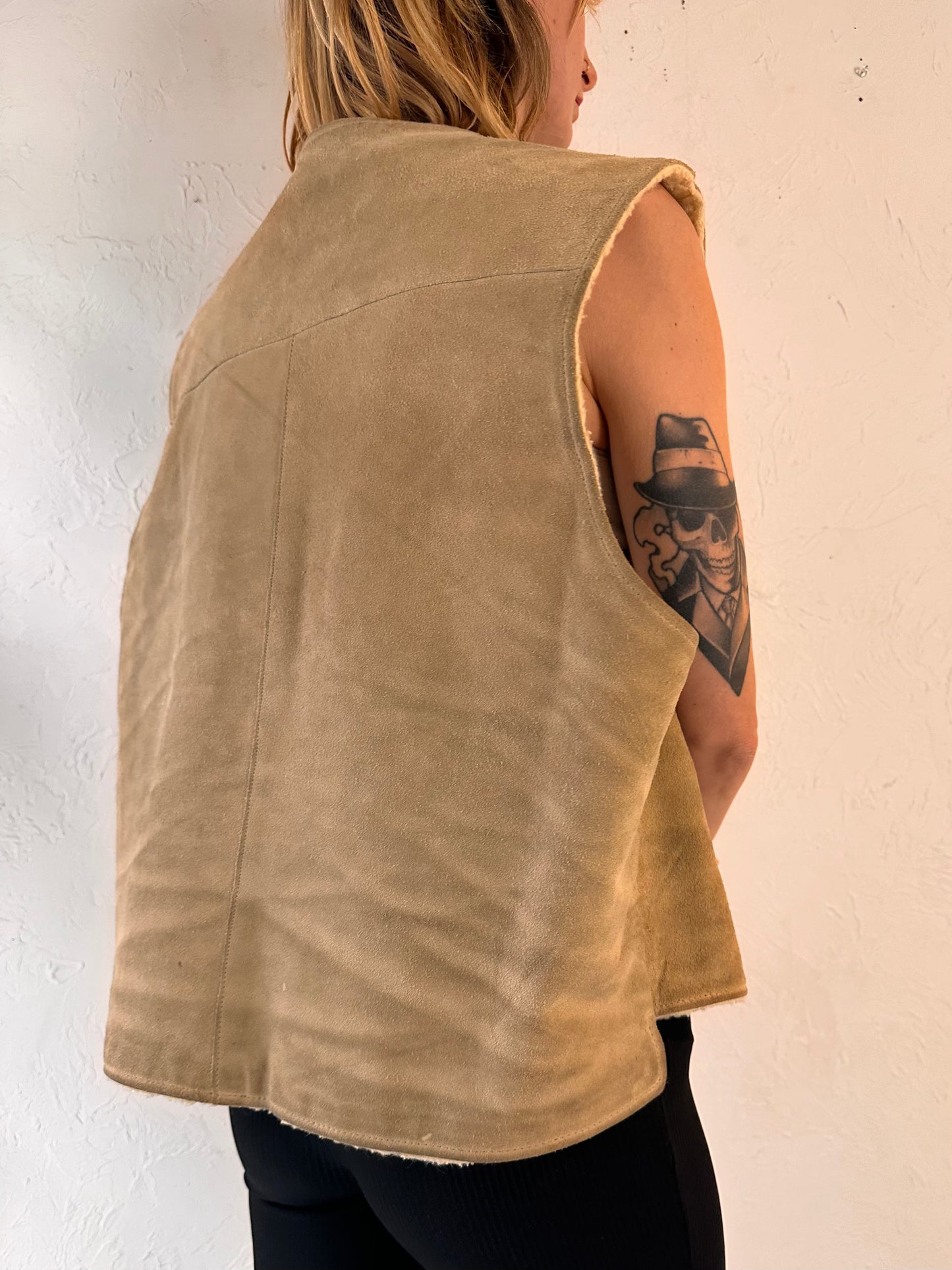 80s 'JFS' Suede Vest / XL