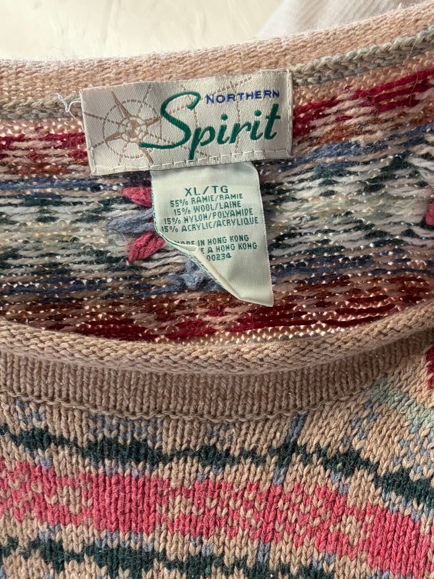 90s 'Northern Spirit' Sweater / XL