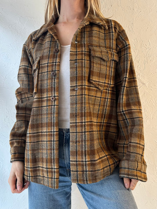 90s ‘Pendleton’ Plaid Wool Jacket / Large