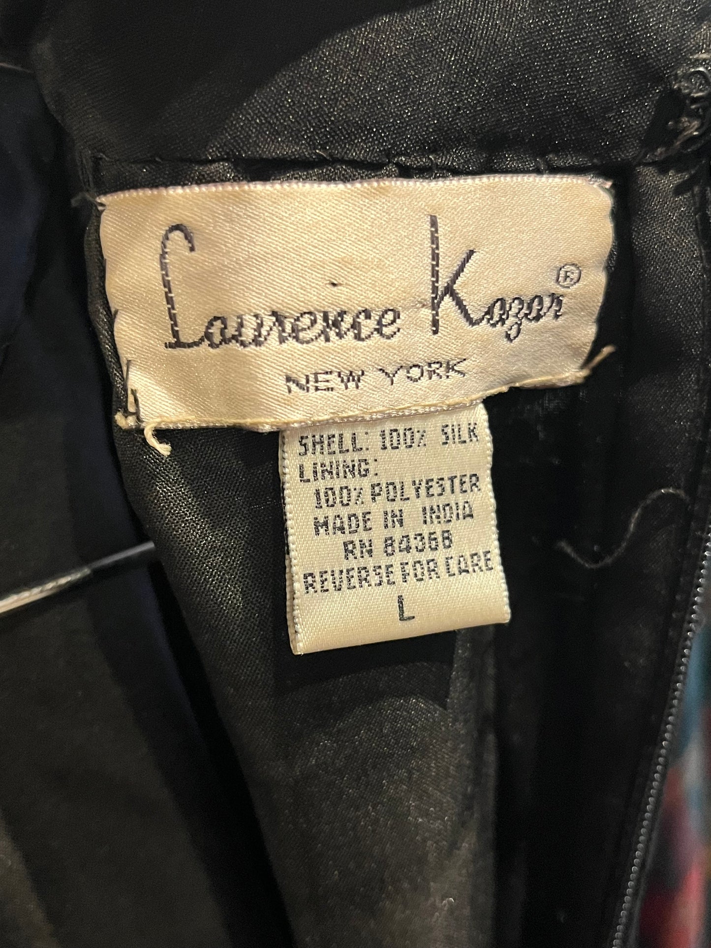 90s ‘Laurence Kagar’ Black Beaded Gown / Large