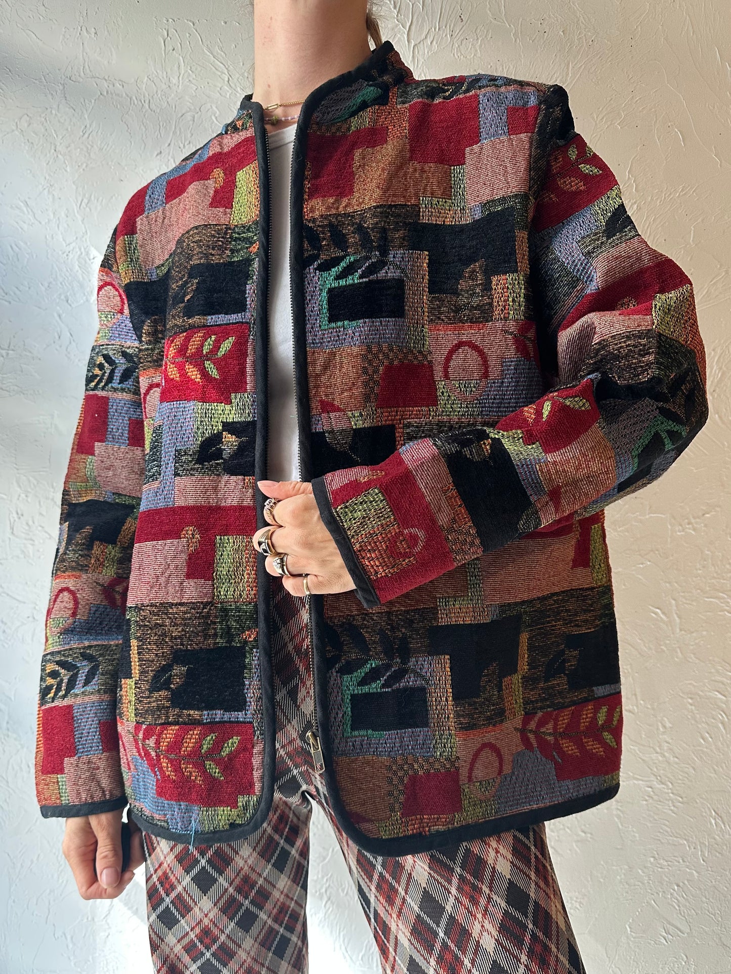 90s 'Traditions' Tapestry Jacket / XL