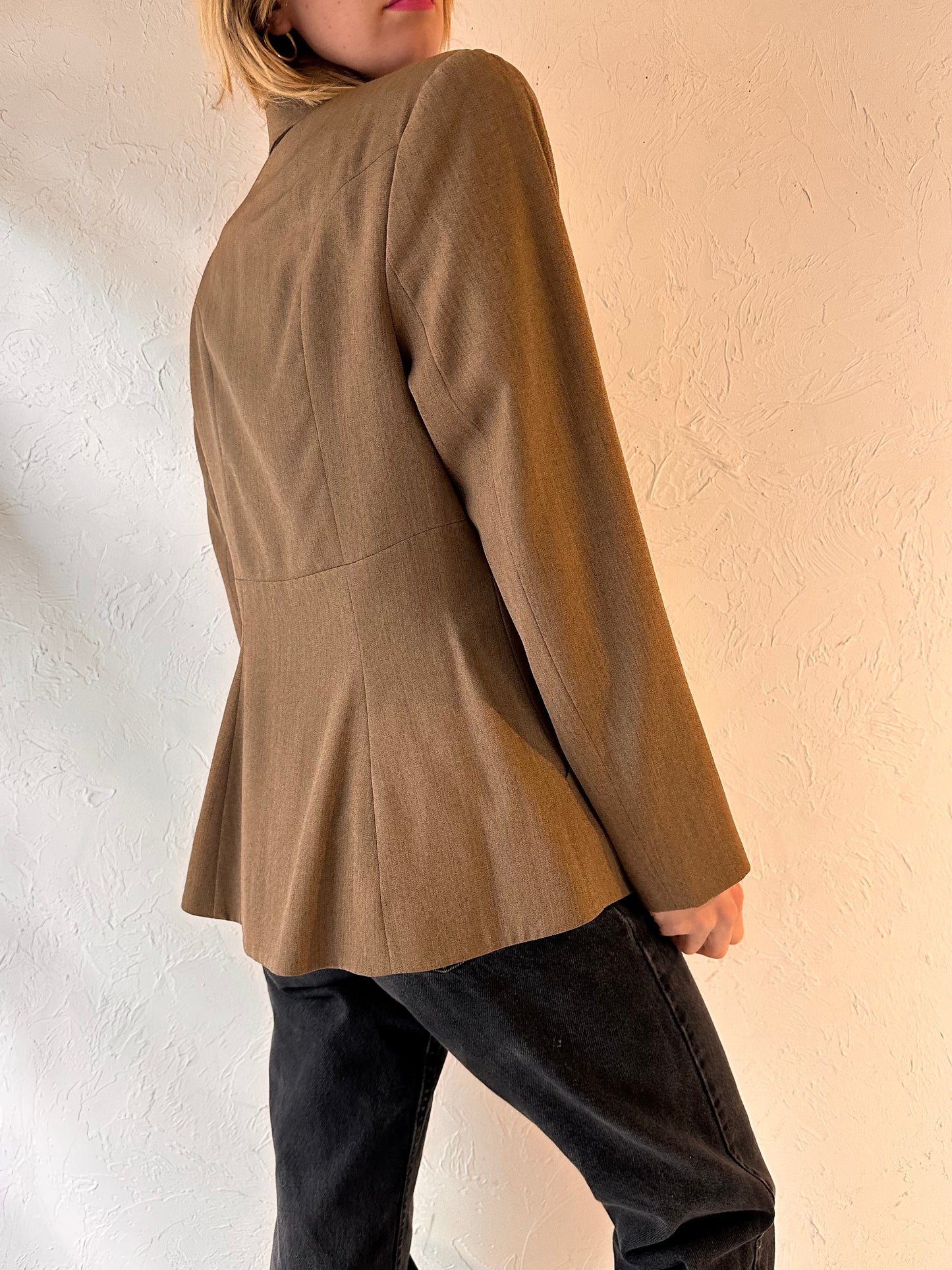 90s 'Bebe' Brown Blazer Jacket / Medium