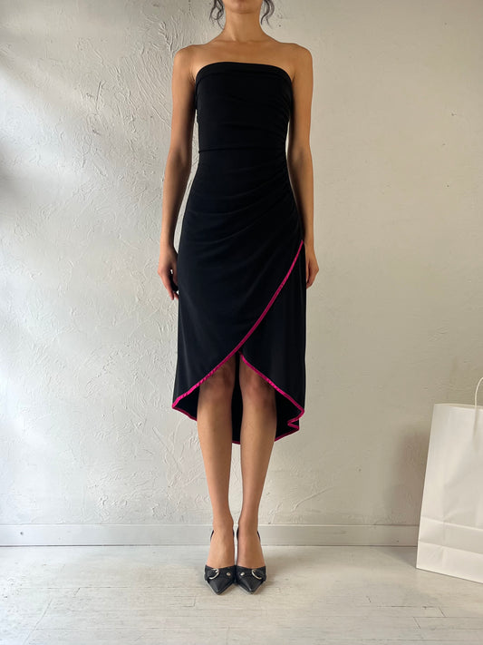 90s ‘Jessica’ Black Strapless Dress / Medium