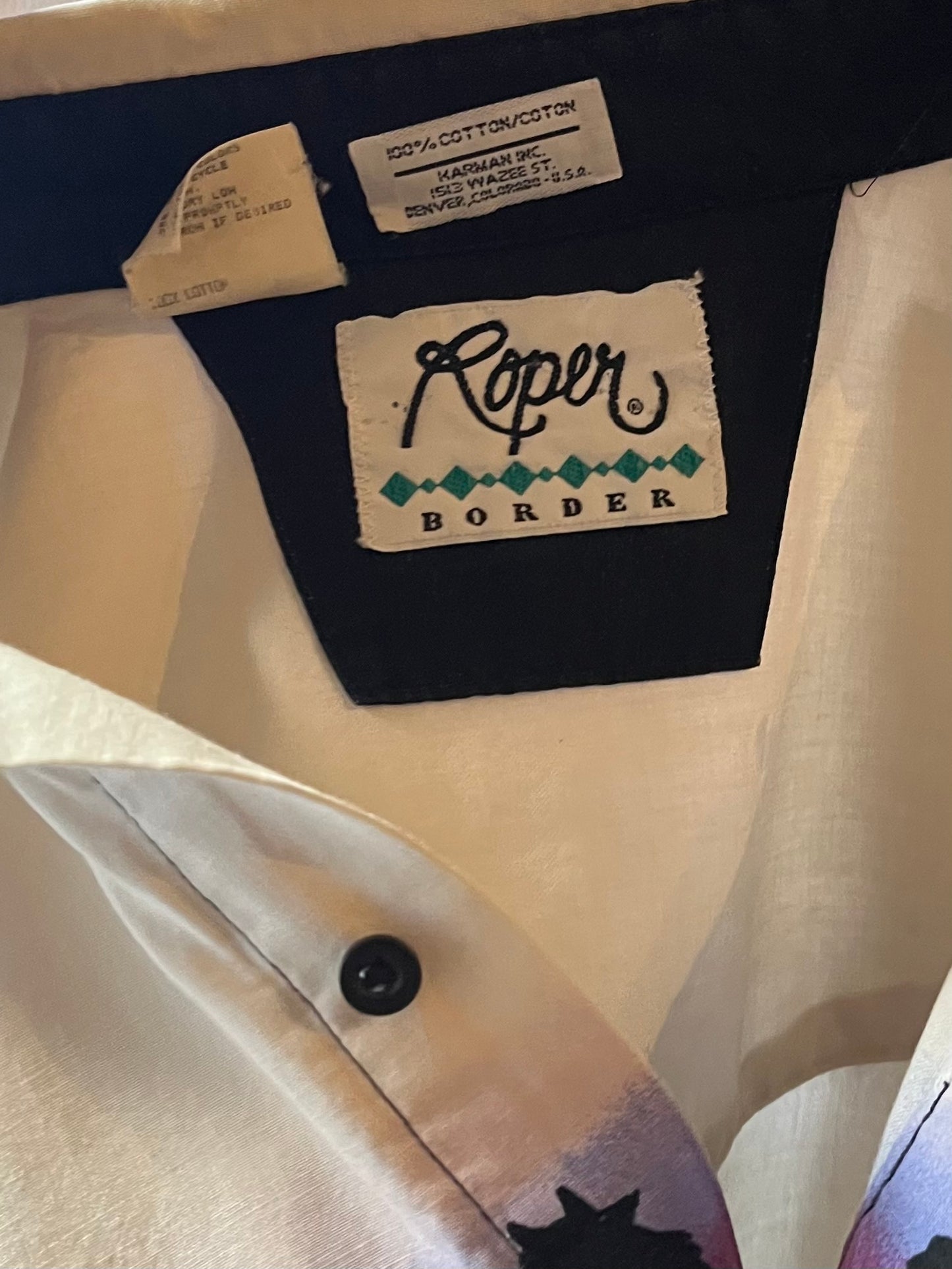 80s ‘Roper’ Cotton Western Shirt / XL