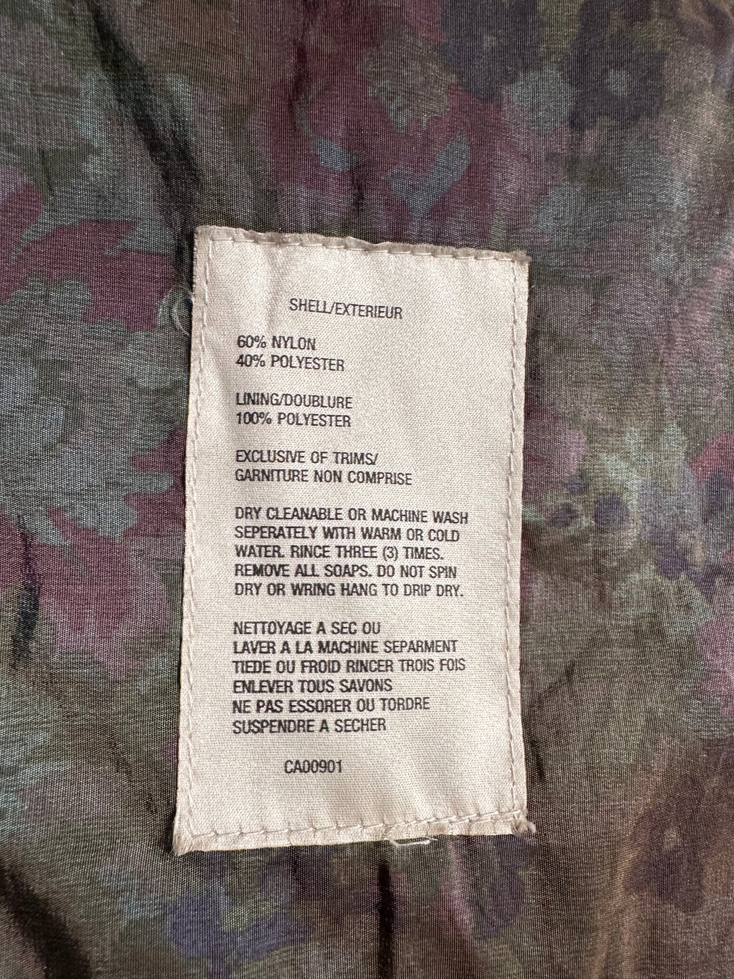 Vintage 'London Fog' Green Floral Light Weight Trench Coat / Medium - Large