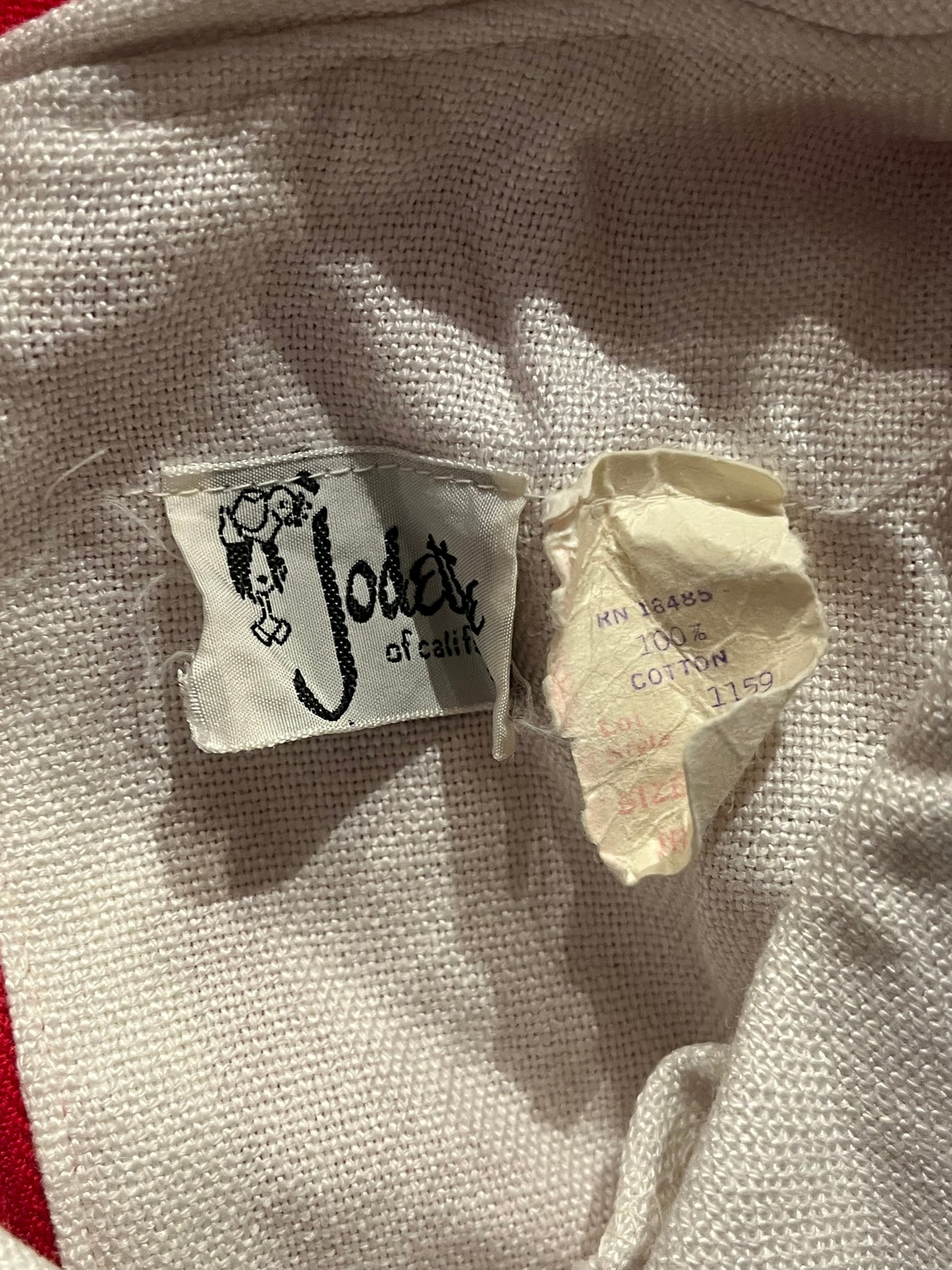 70s 'Jodette' Red and White Sailor Mini Dress / XS