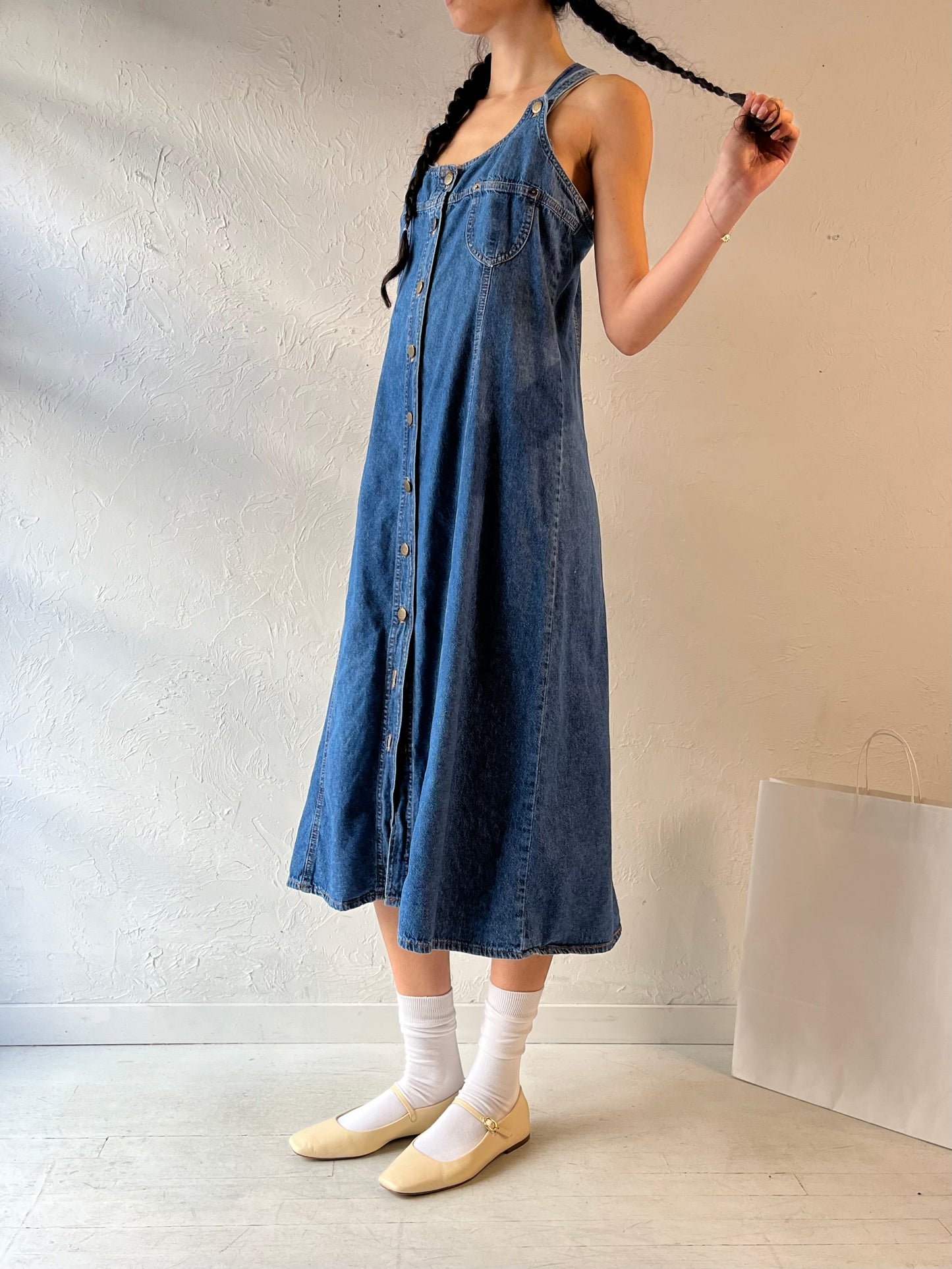 90s ‘Nevada’ Denim Dress / Medium