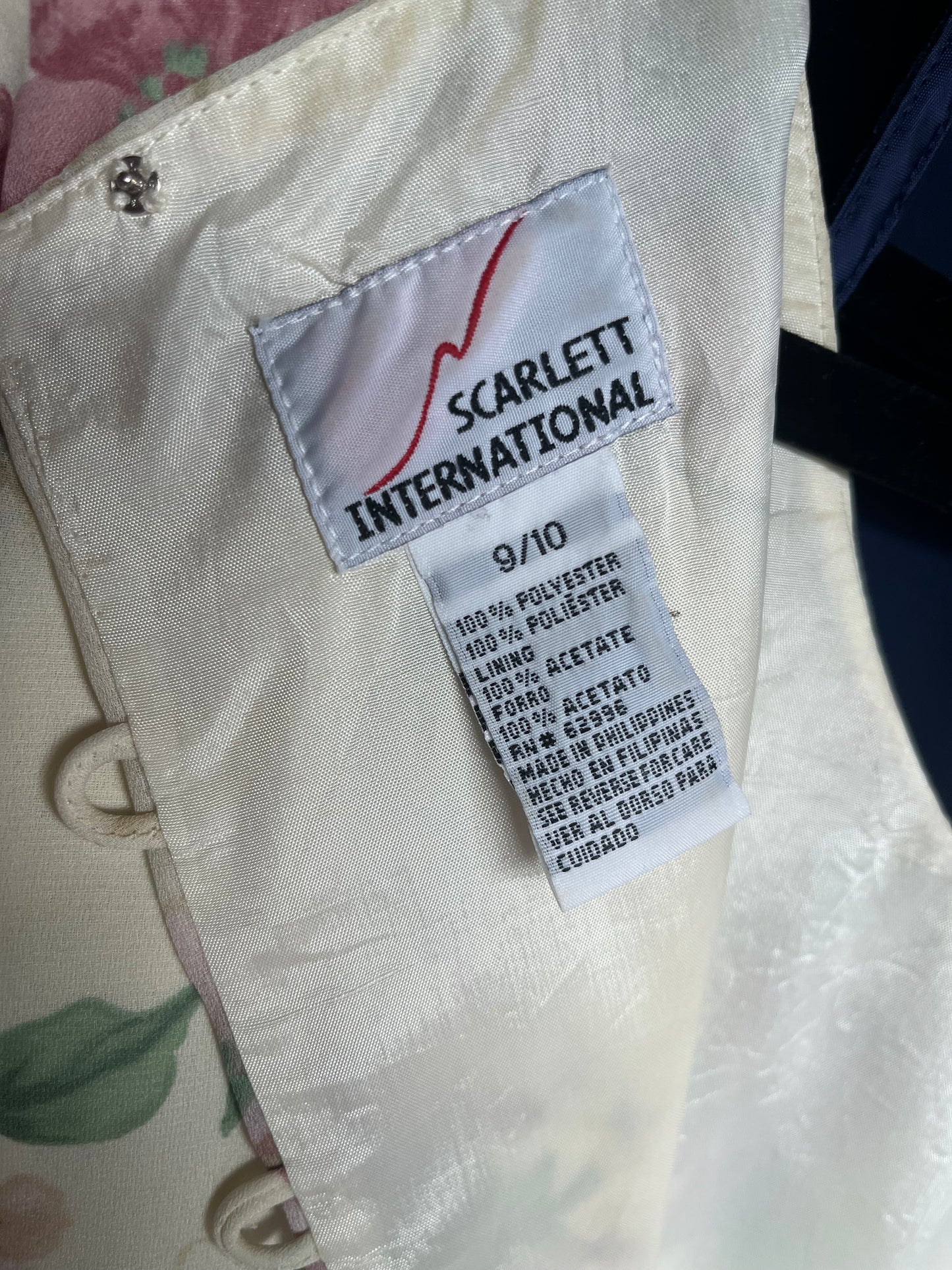90s ‘Scarlet International’ Yellow Floral Midi Dress / Medium