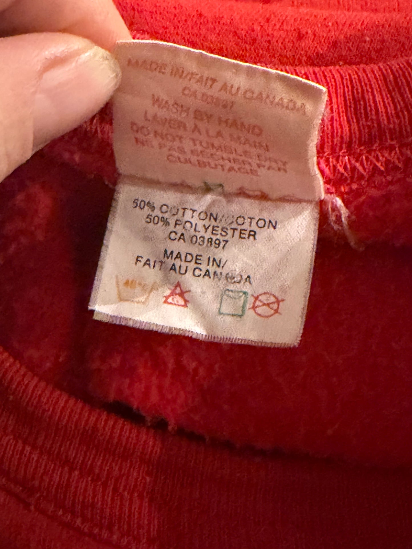 90s '49ER’S’ NFL' Red Crew Neck Sweatshirt / XL