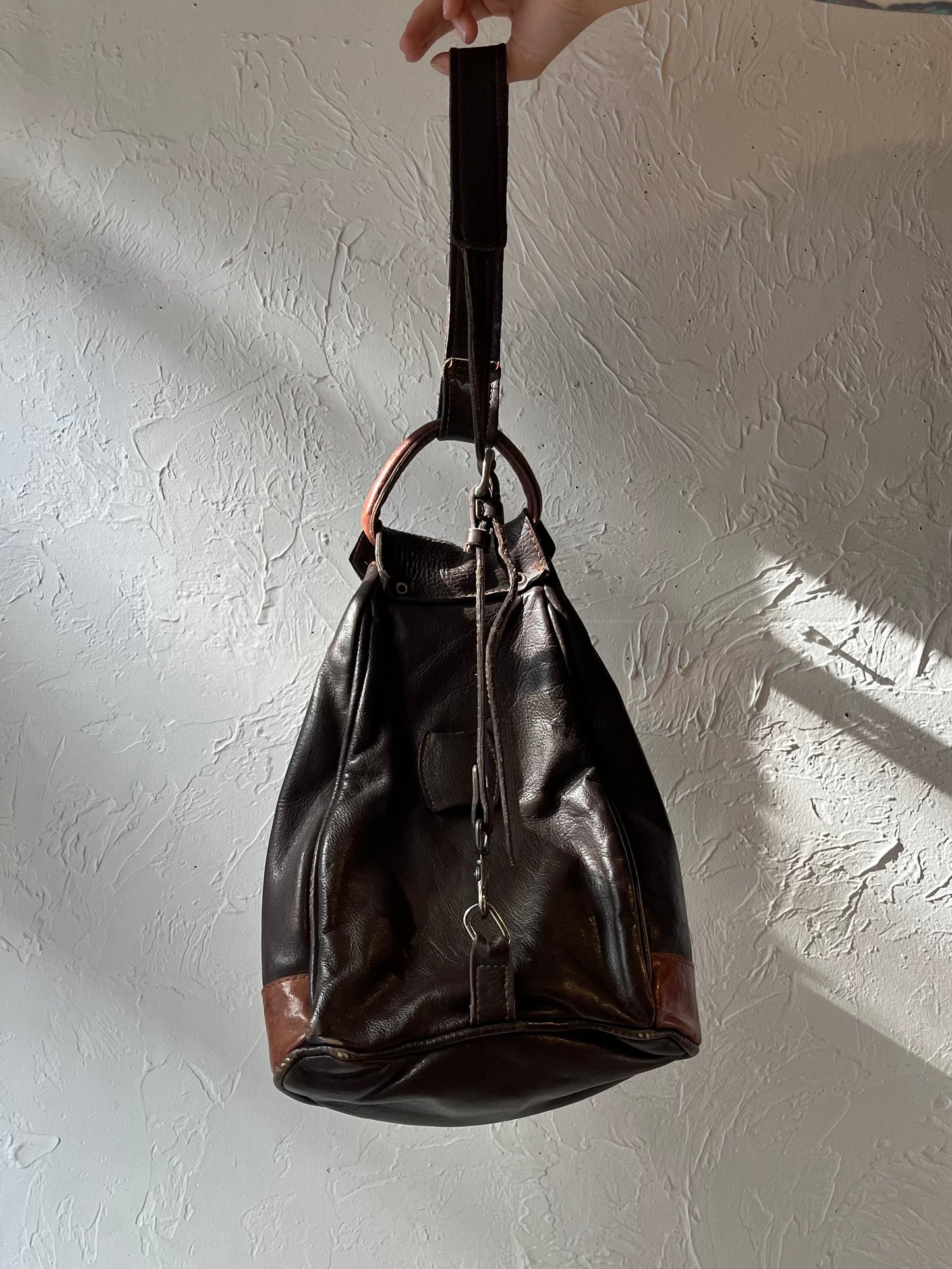 Vintage 'American West' Leather Shoulder Bag