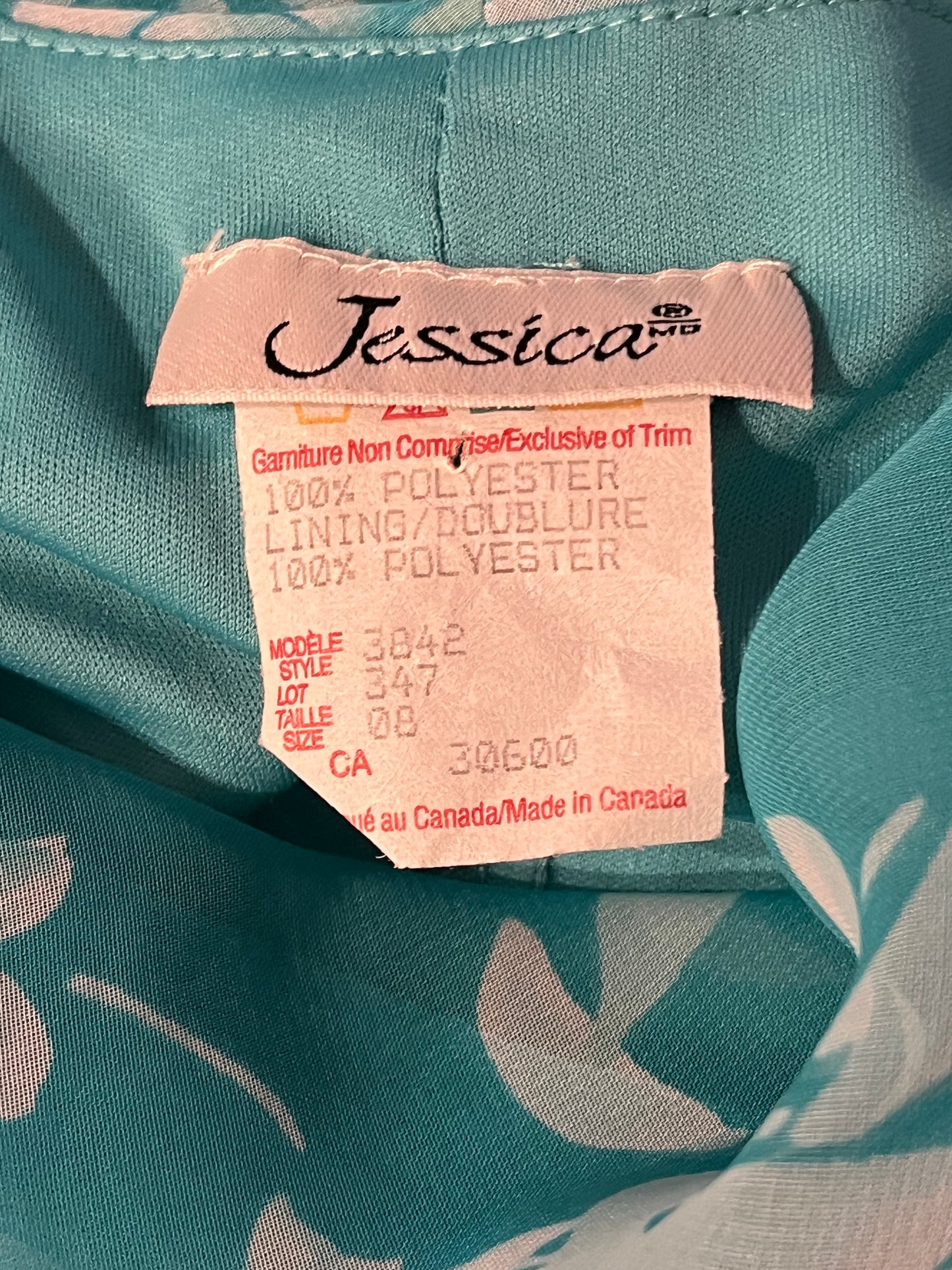 90s 'Jessica' Blue Floral Summer Dress / 1990s Romantic Slip Style Sundress / Small