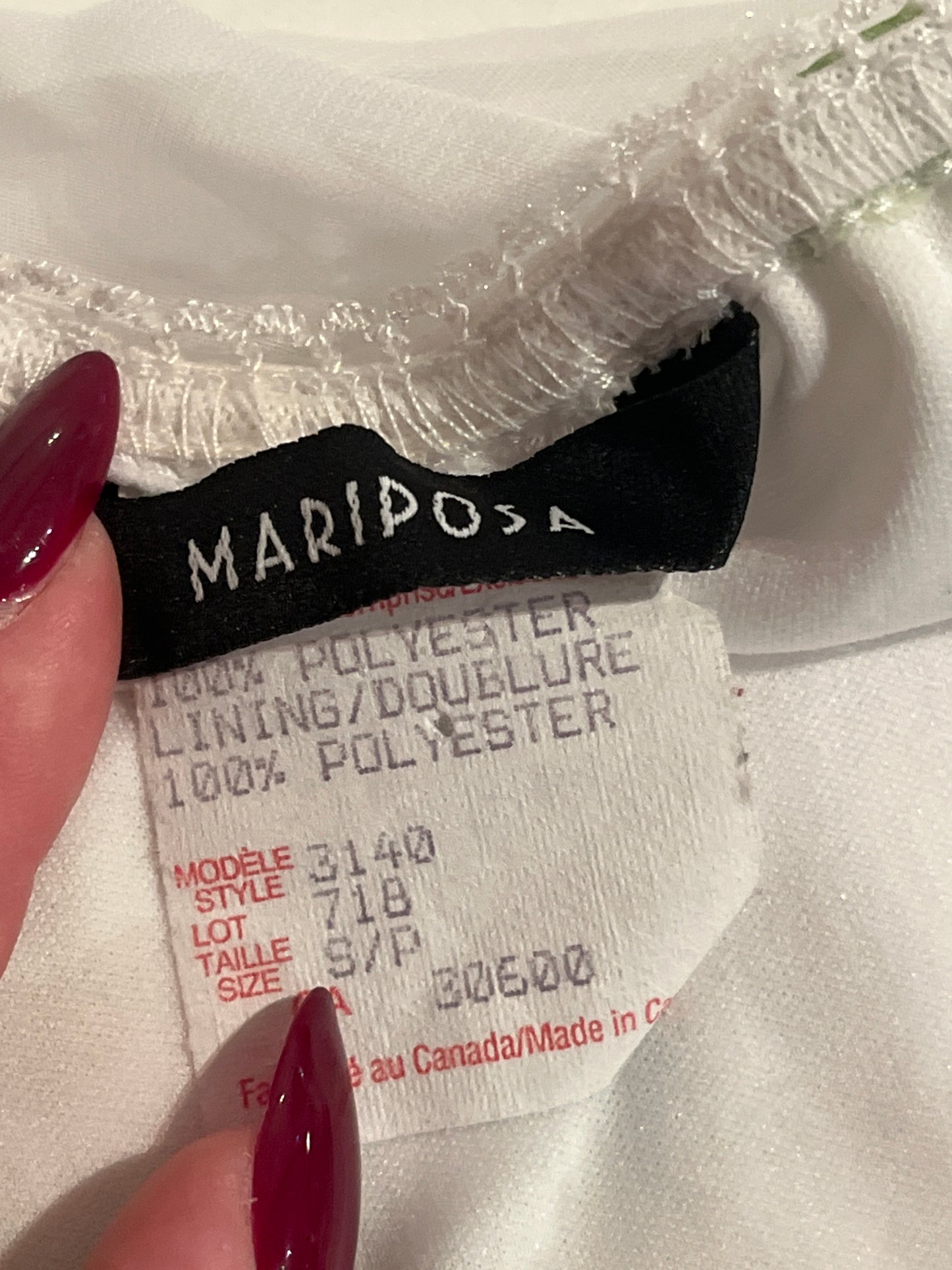 90s White Floral Skirt / Small - Medium