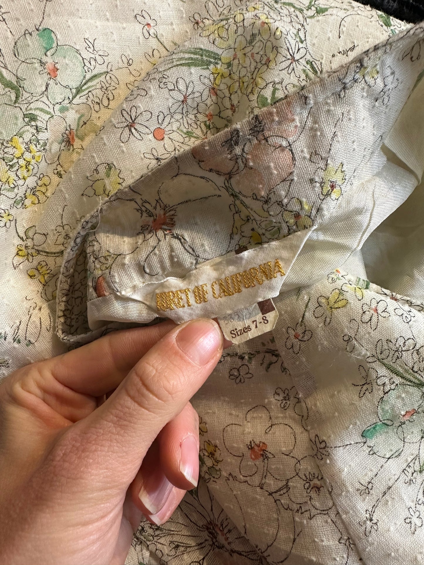 70s 'Koret of California' Floral Maxi Skirt / XS